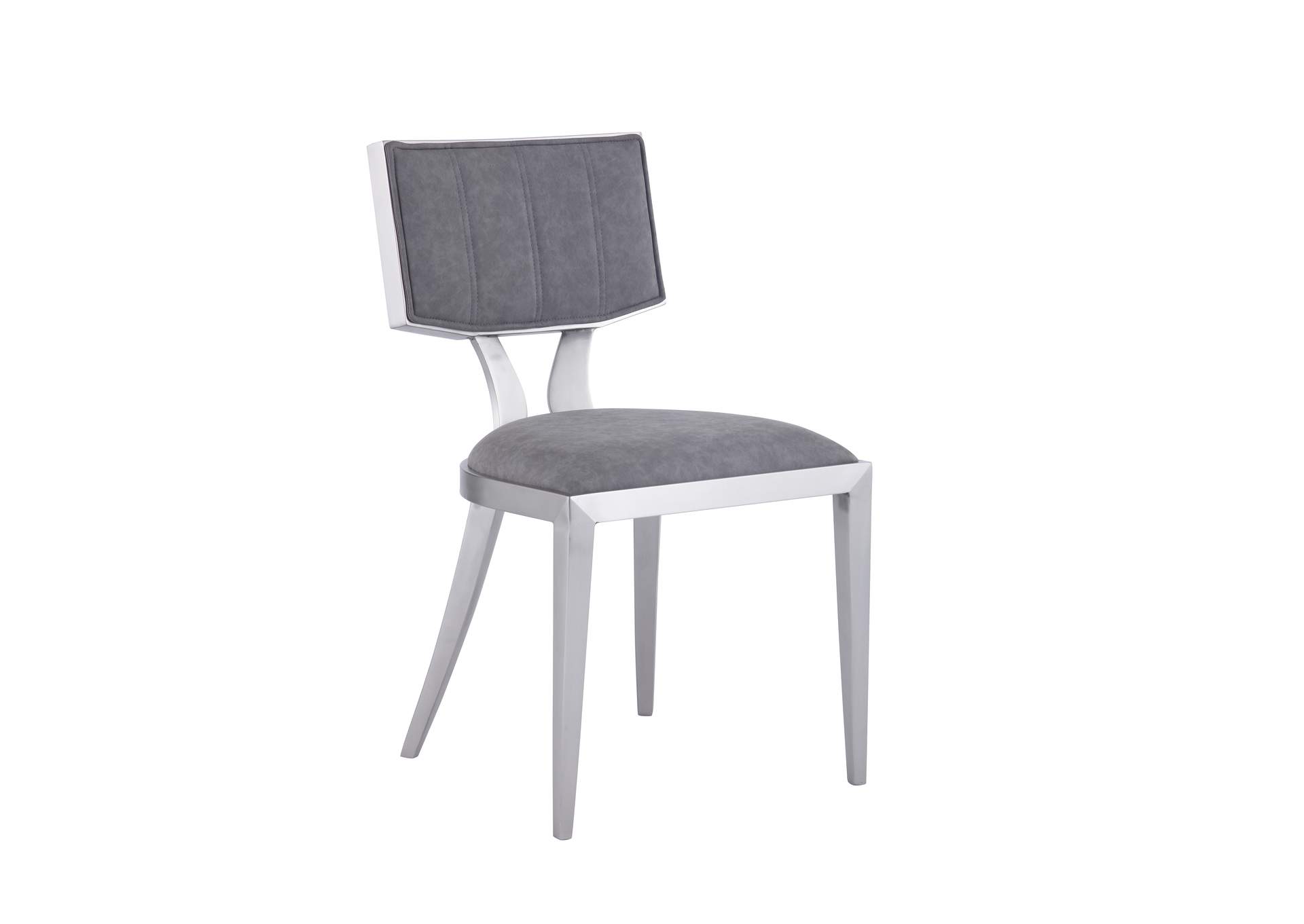 Contemporary Floating-Back Side Chair With Faux Leather Upholstery image 3