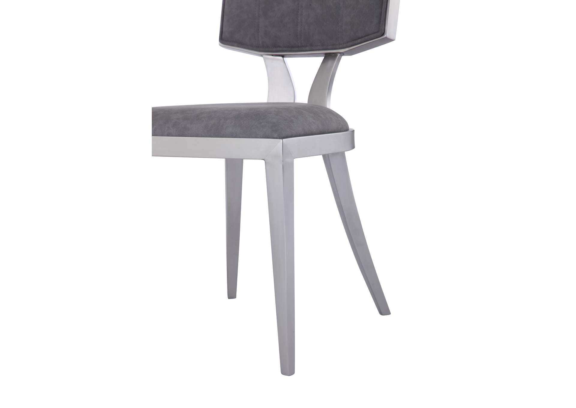 Contemporary Floating-Back Side Chair With Faux Leather Upholstery image 8