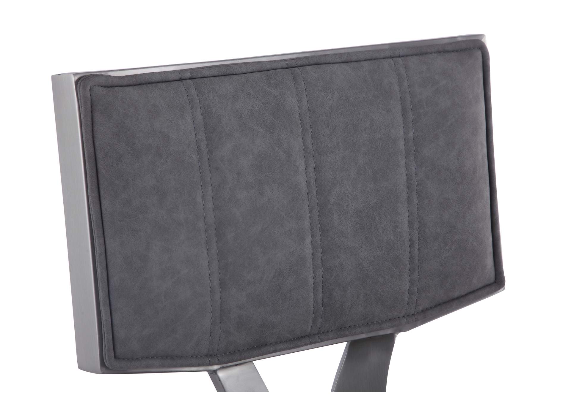 Contemporary Floating-Back Side Chair With Faux Leather Upholstery image 9