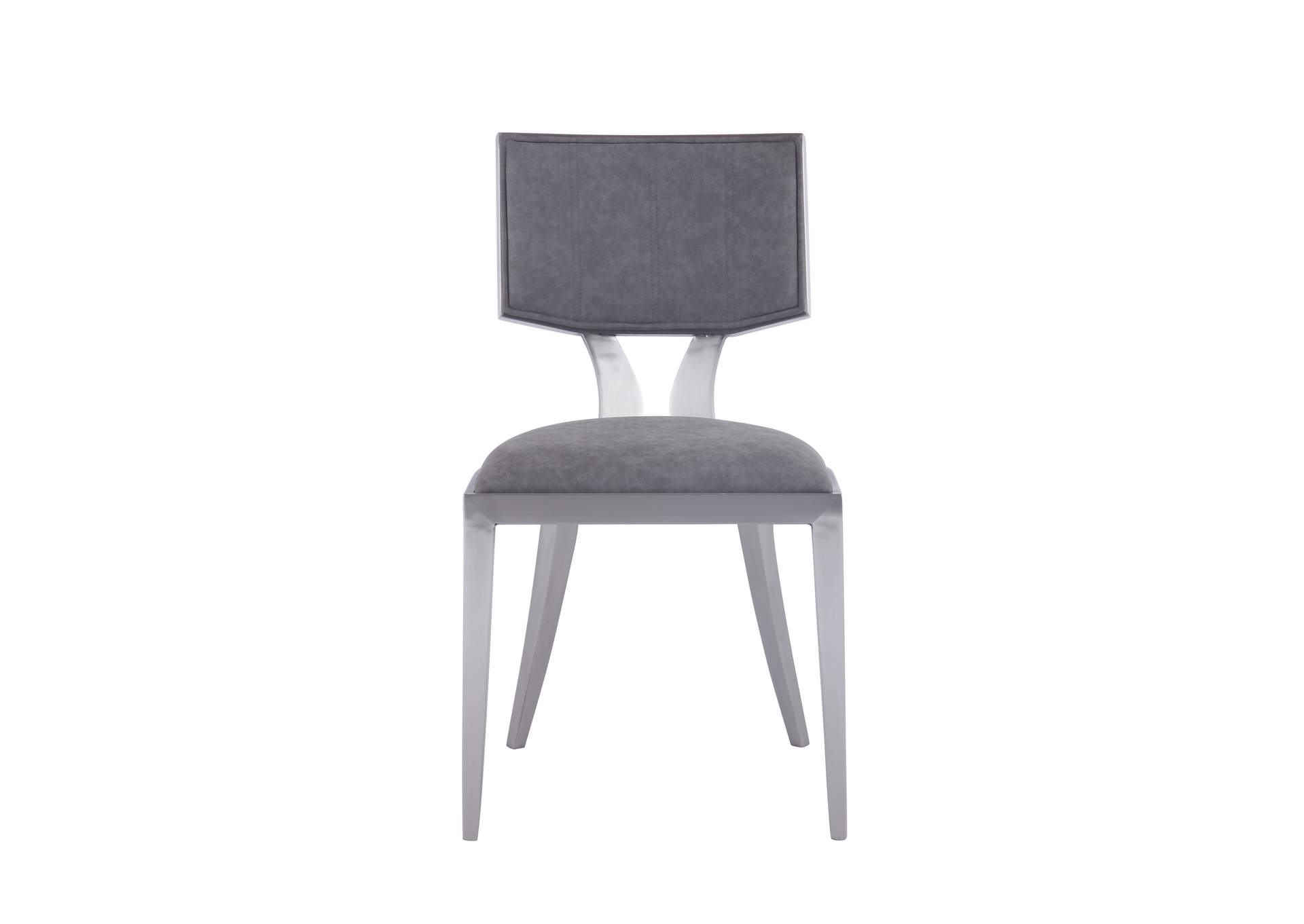 Contemporary Floating-Back Side Chair With Faux Leather Upholstery image 5