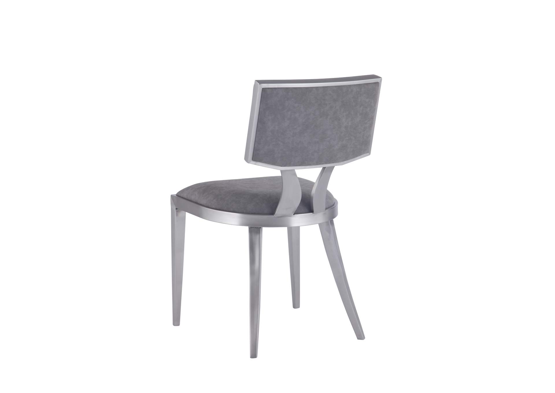 Contemporary Floating-Back Side Chair With Faux Leather Upholstery image 4