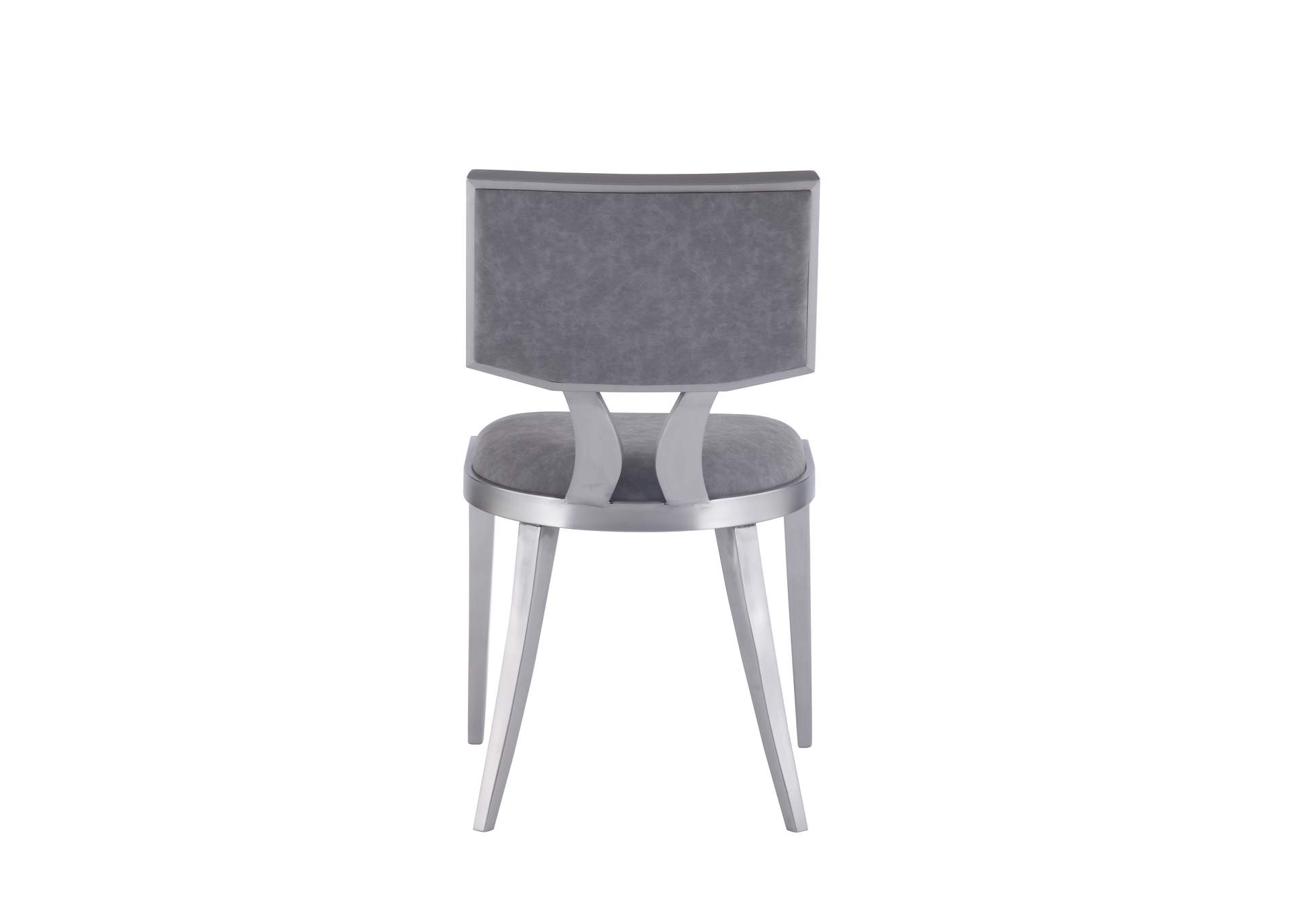 Contemporary Floating-Back Side Chair With Faux Leather Upholstery image 7