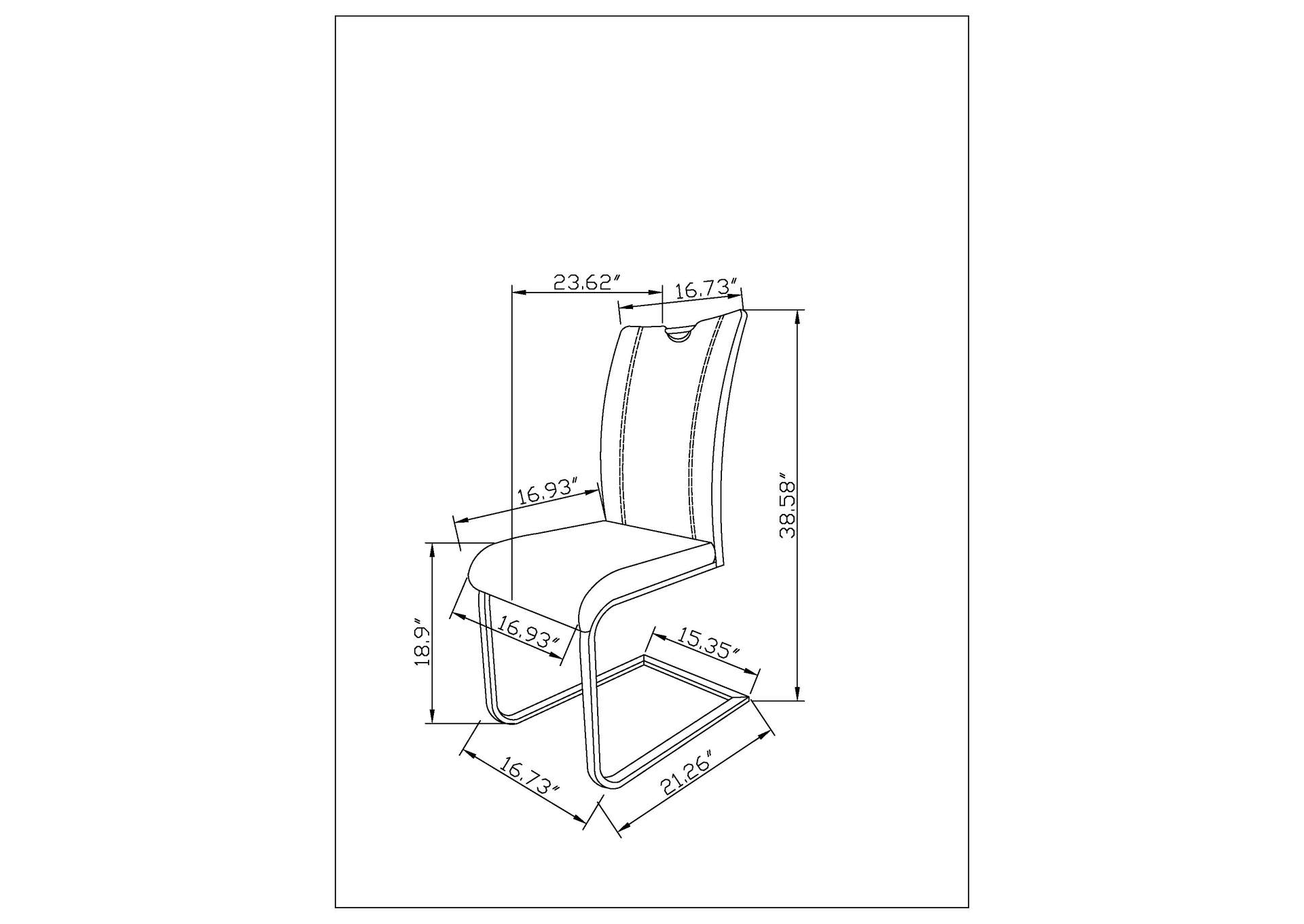 Contemporary Handle-Back Cantilever Side Chair image 4