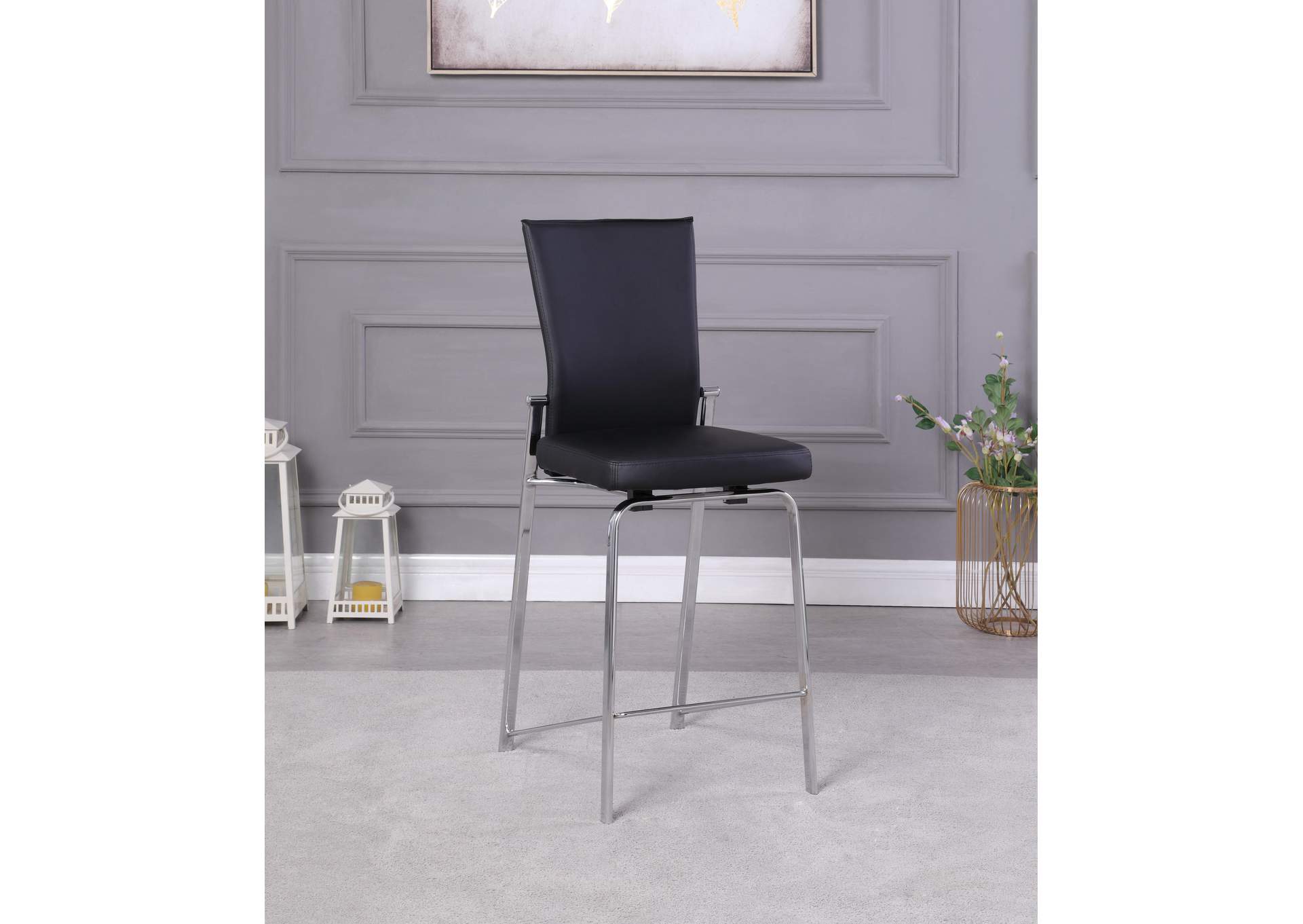 Contemporary Motion Back Counter Stool With Chrome Frame image 8