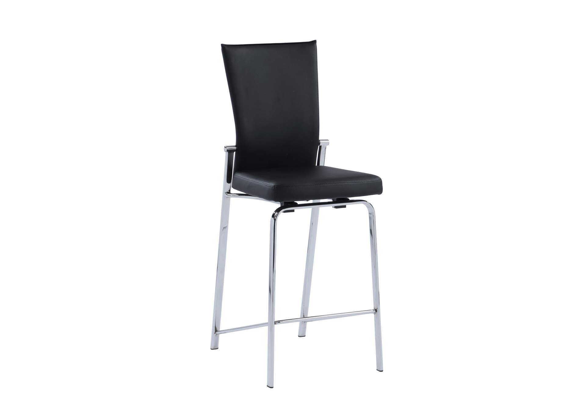 Contemporary Motion Back Counter Stool With Chrome Frame image 1