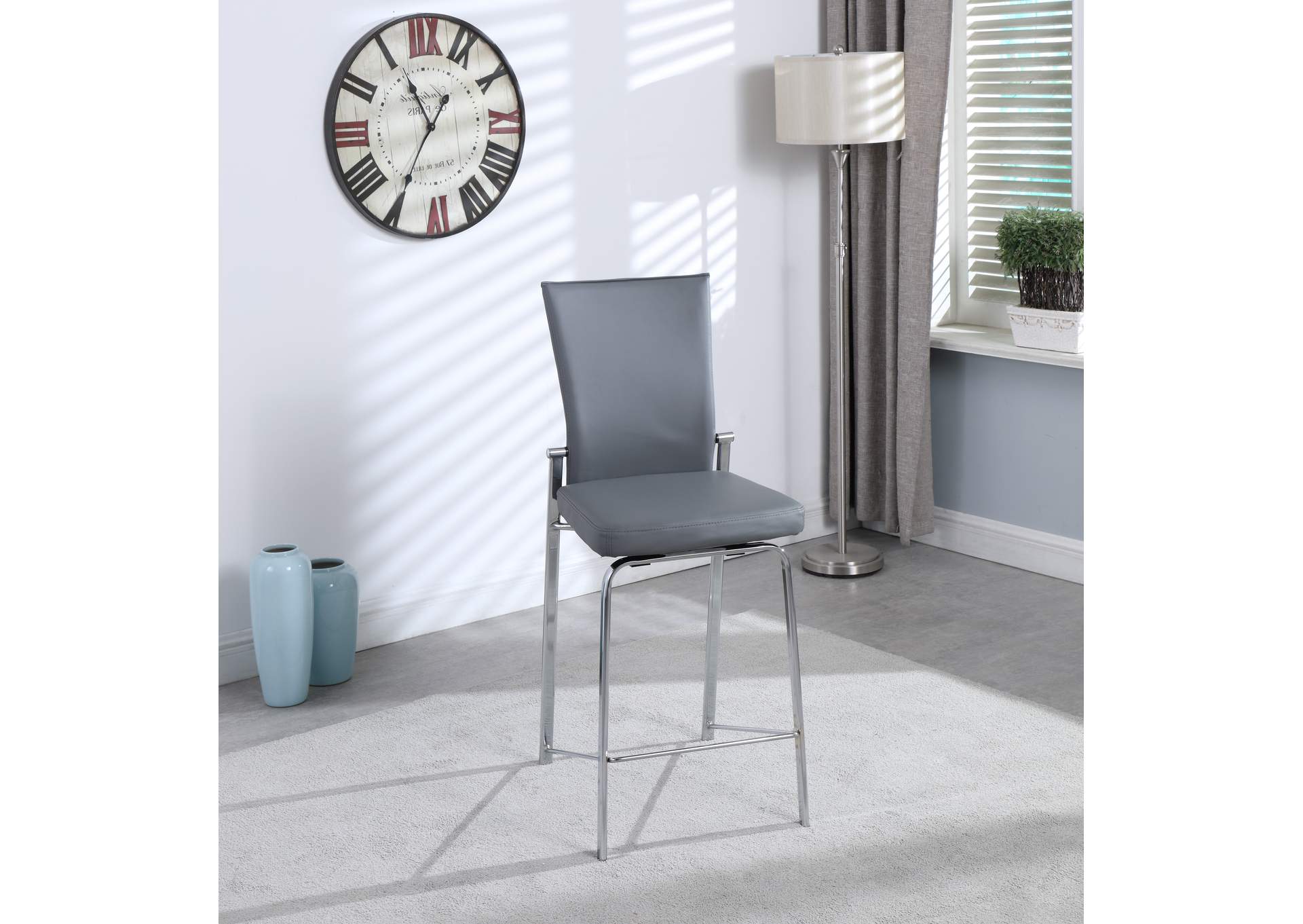 Contemporary Motion Back Bar Stool With Chrome Frame image 1