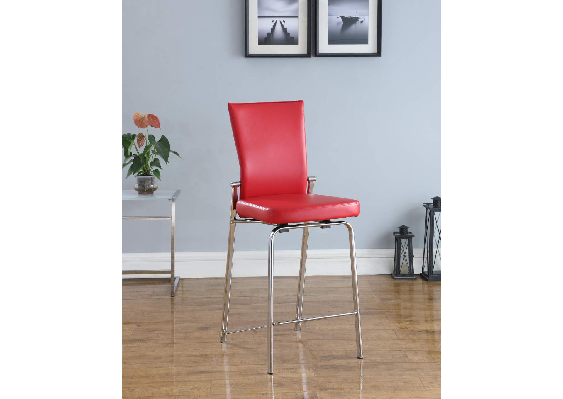 Contemporary Motion Back Counter Stool With Chrome Frame image 7