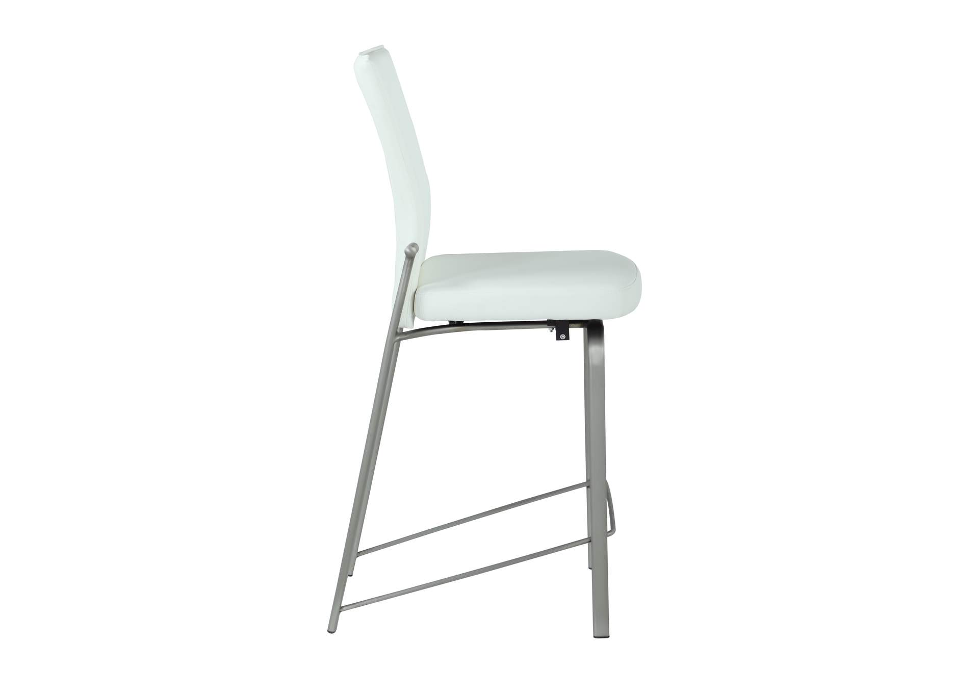Contemporary Motion Back Counter Stool With Brushed Steel Frame image 6