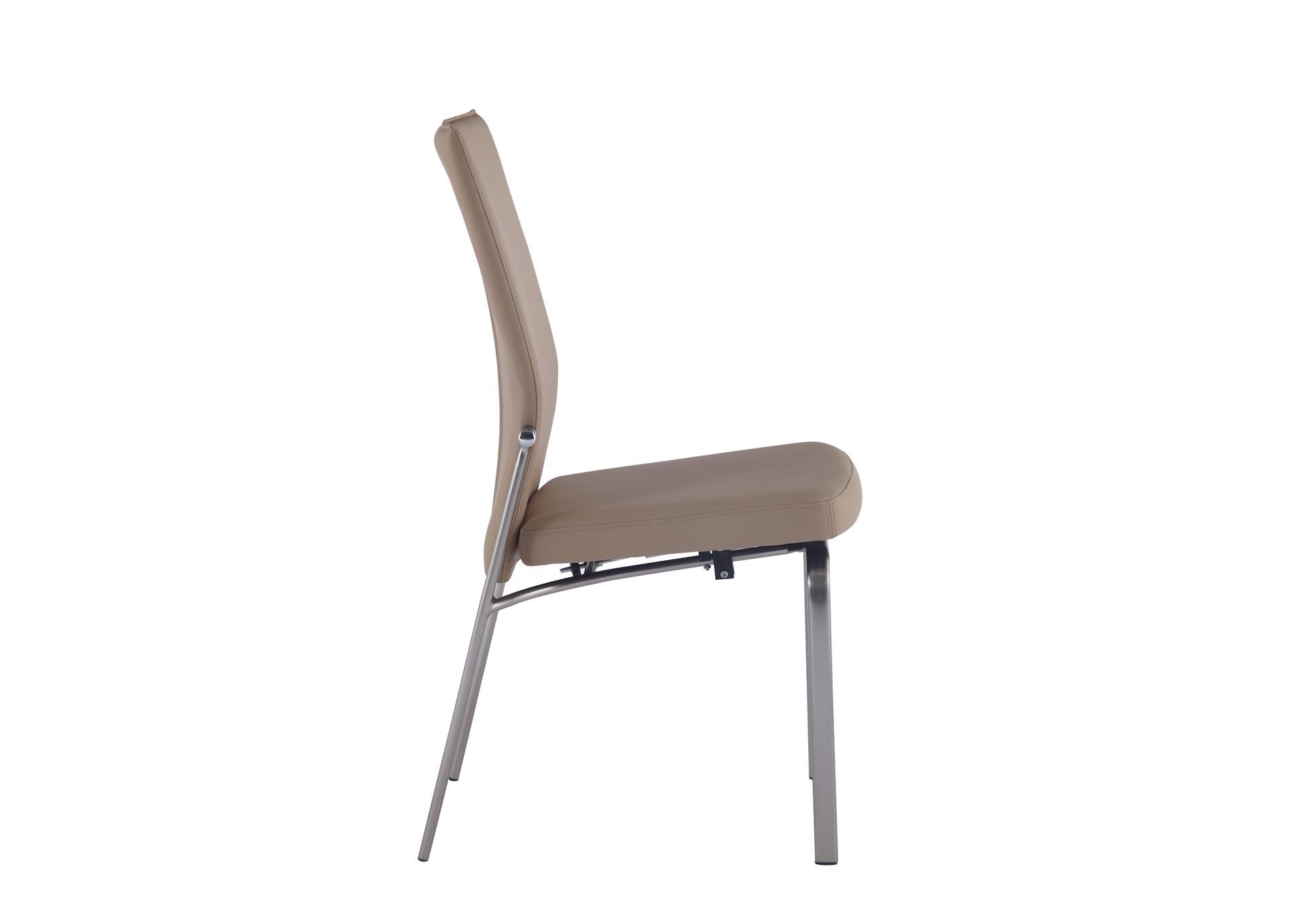 Contemporary Motion-Back Side Chair With Brushed Steel Frame image 7