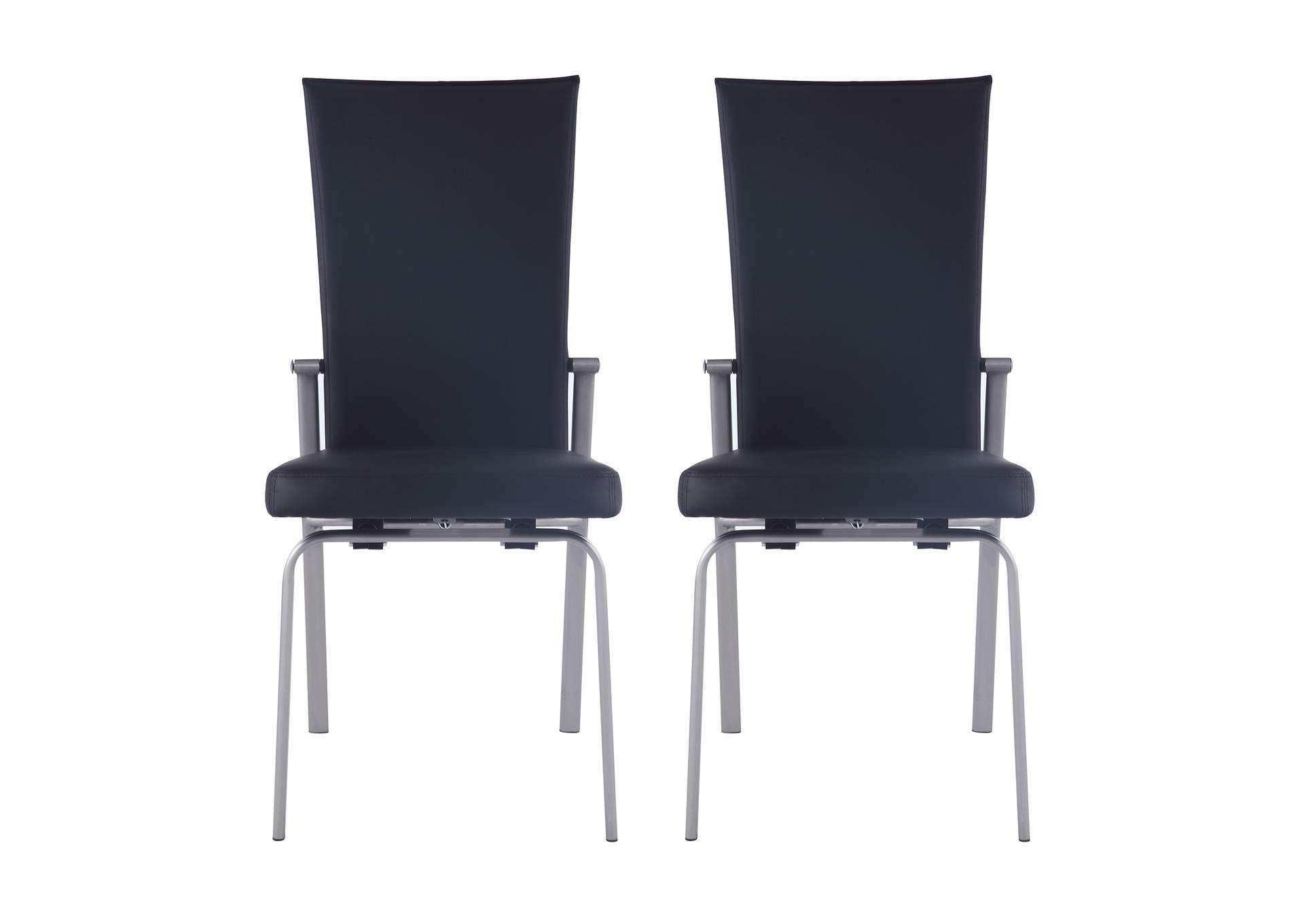 Contemporary Motion-Back Side Chair With Brushed Steel Frame image 10