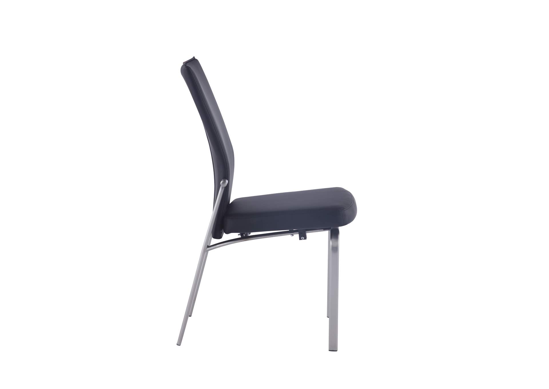 Contemporary Motion-Back Side Chair With Brushed Steel Frame image 6