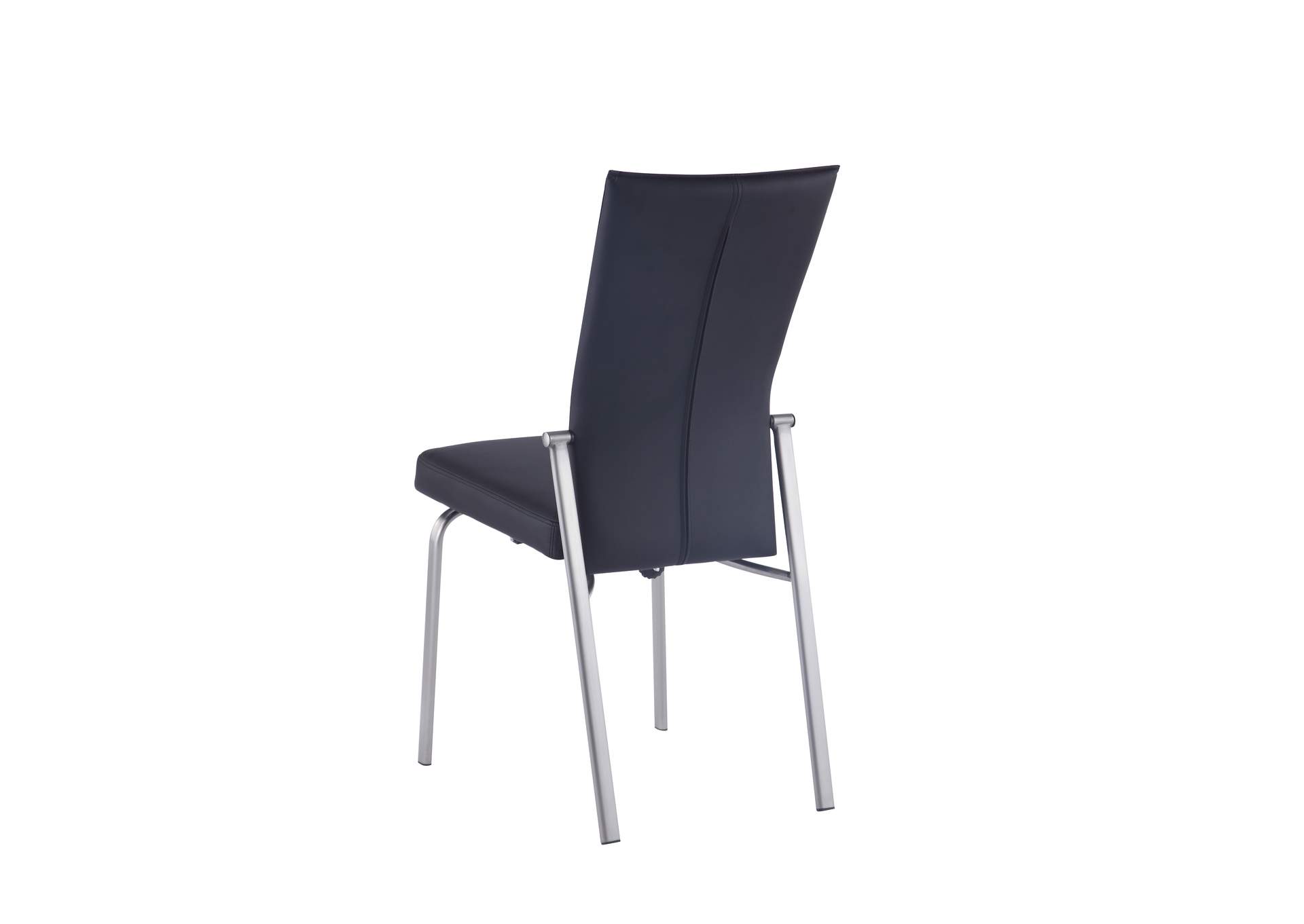 Contemporary Motion-Back Side Chair With Brushed Steel Frame image 4