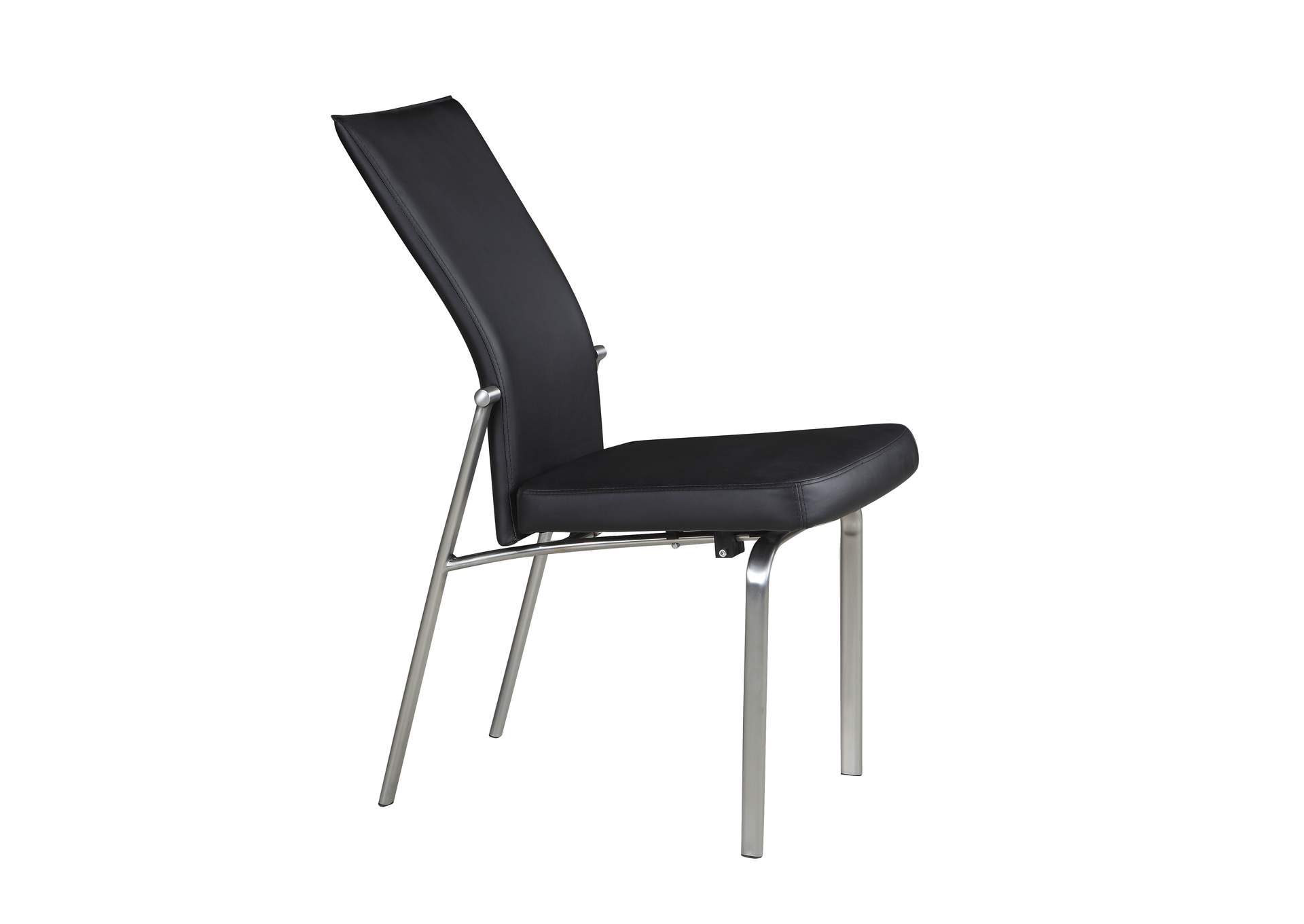 Contemporary Motion-Back Side Chair With Brushed Steel Frame image 8