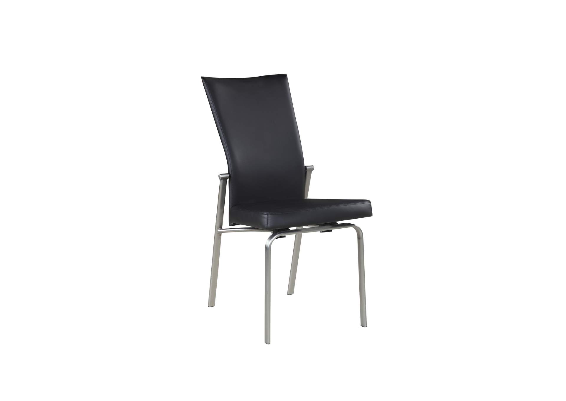 Contemporary Motion-Back Side Chair With Brushed Steel Frame image 3