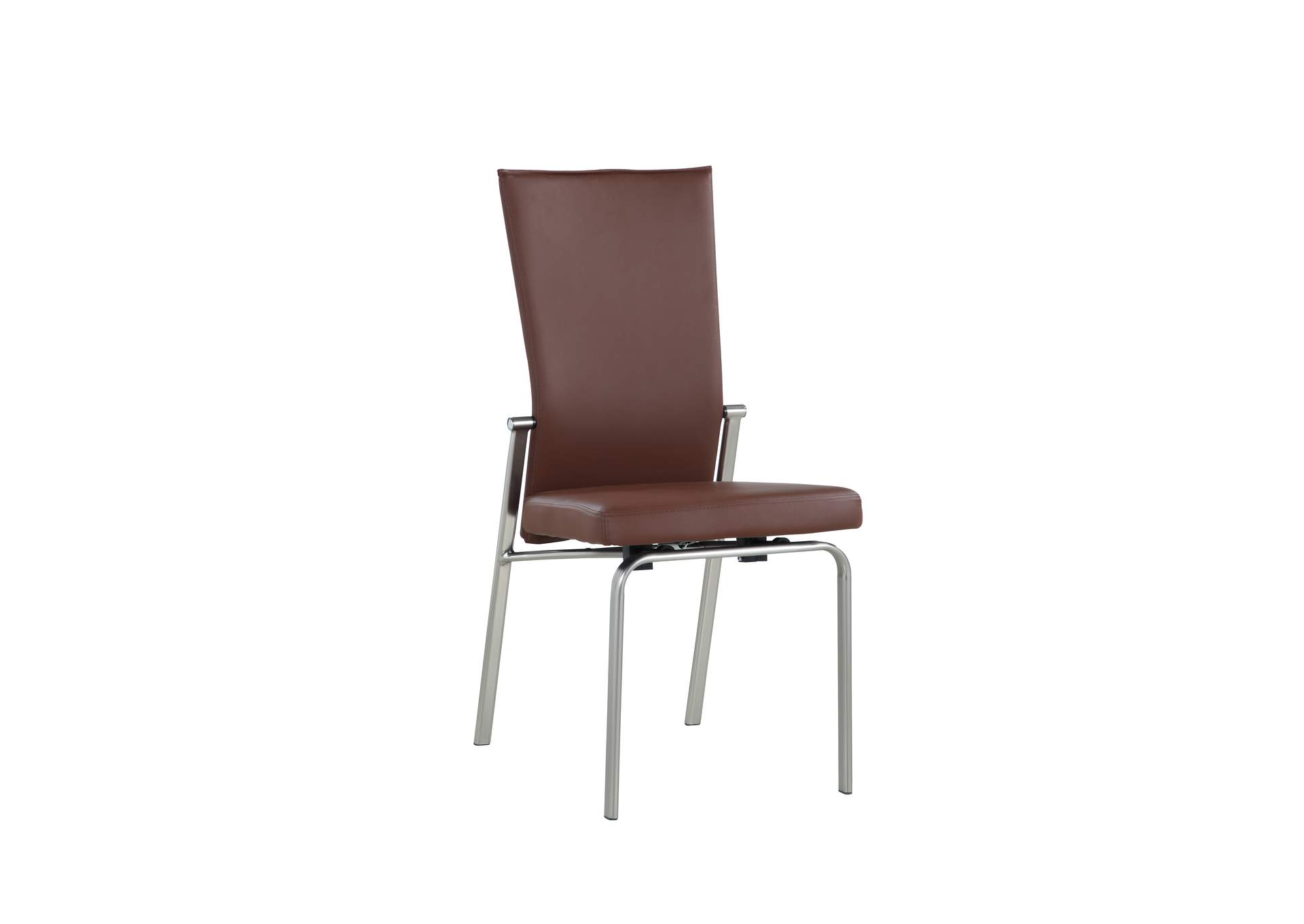 Contemporary Motion-Back Side Chair With Brushed Steel Frame image 1