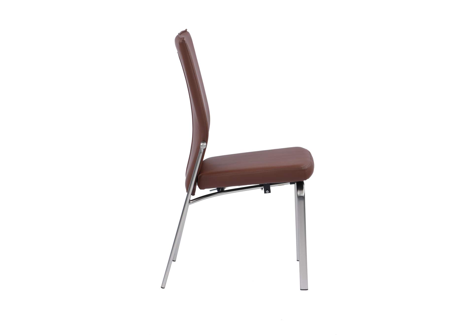 Contemporary Motion-Back Side Chair With Brushed Steel Frame image 4