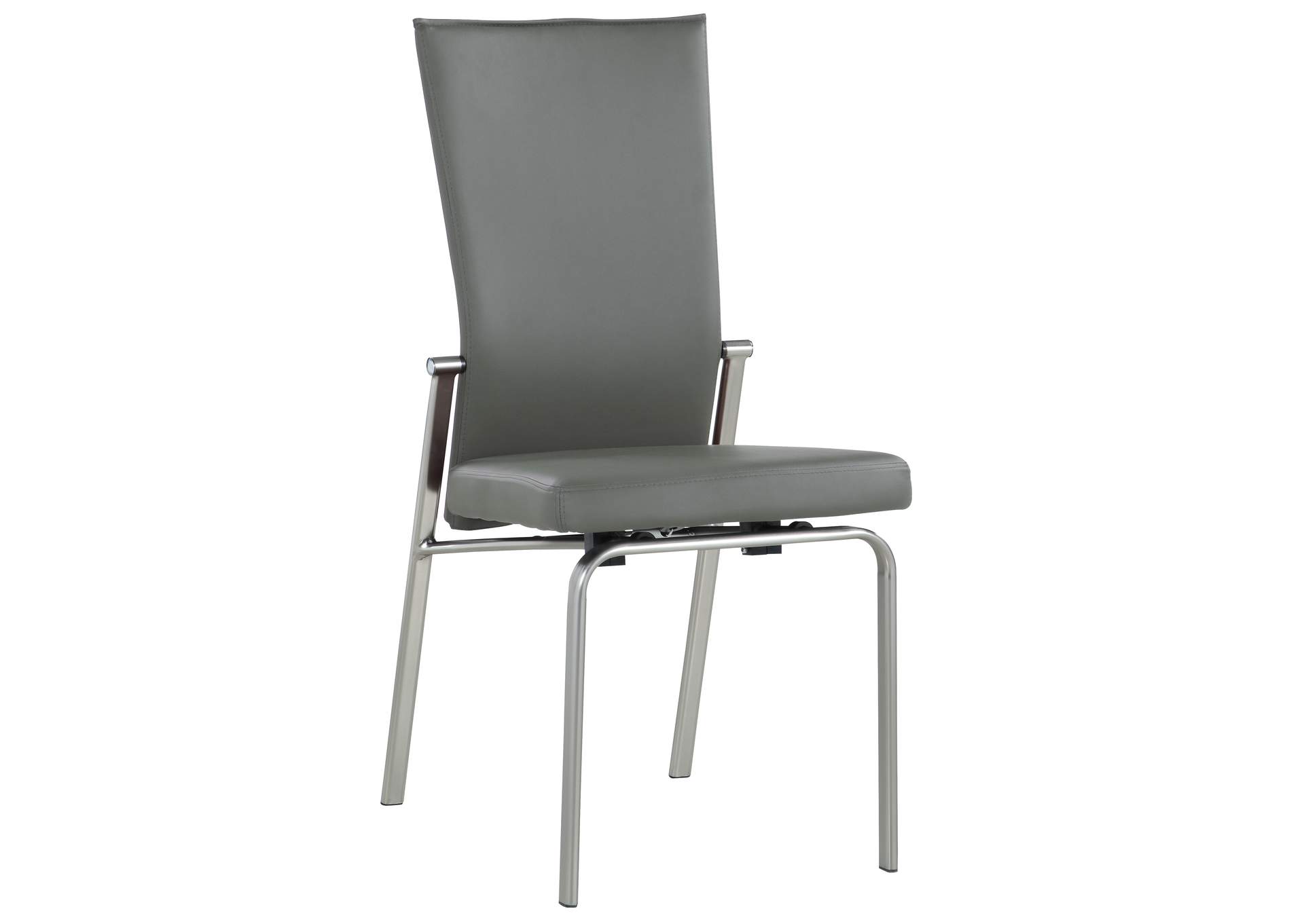 Contemporary Motion-Back Side Chair With Brushed Steel Frame image 1