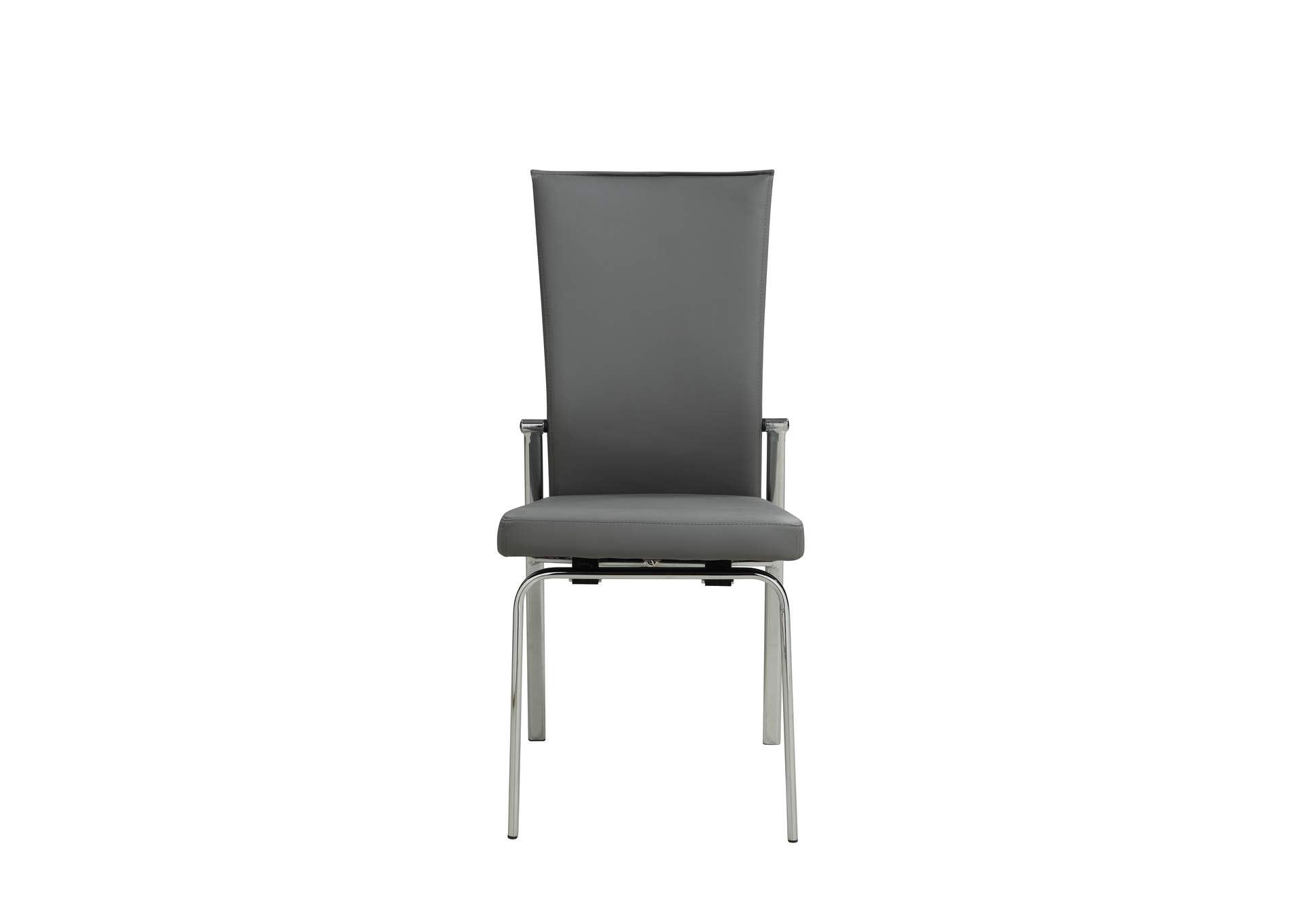 Contemporary Motion-Back Side Chair With Brushed Steel Frame image 4