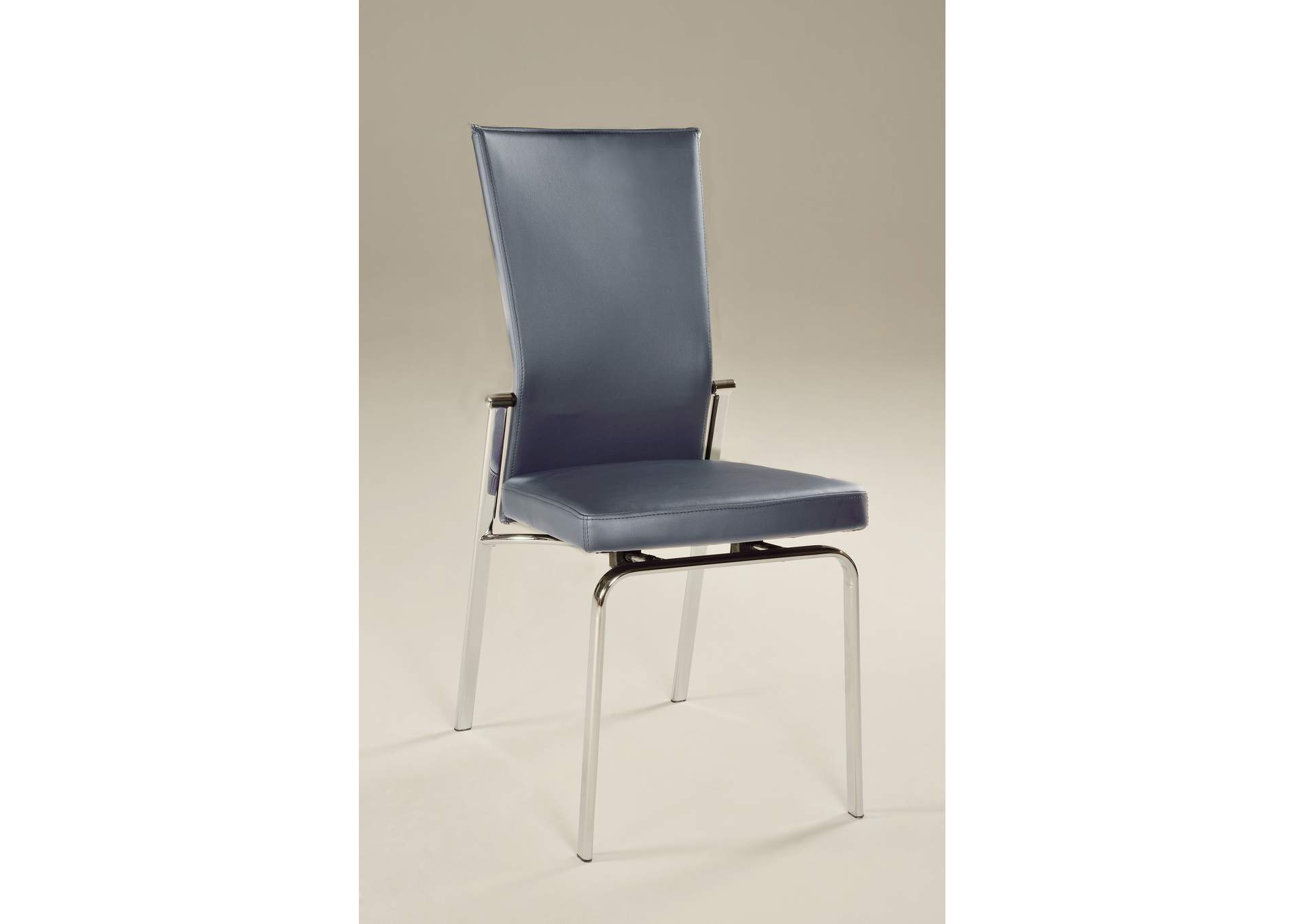 Contemporary Motion-Back Side Chair With Brushed Steel Frame image 6