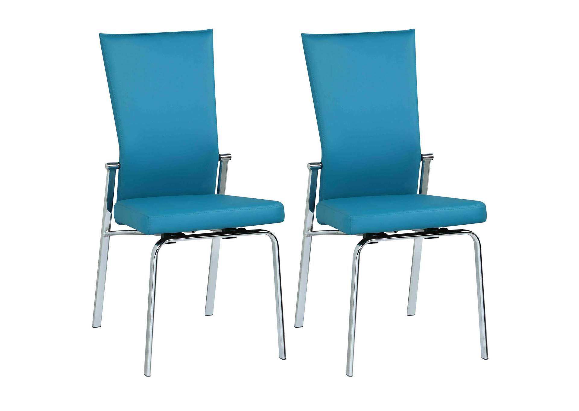 Contemporary Motion-Back Side Chair With Chrome Frame image 3