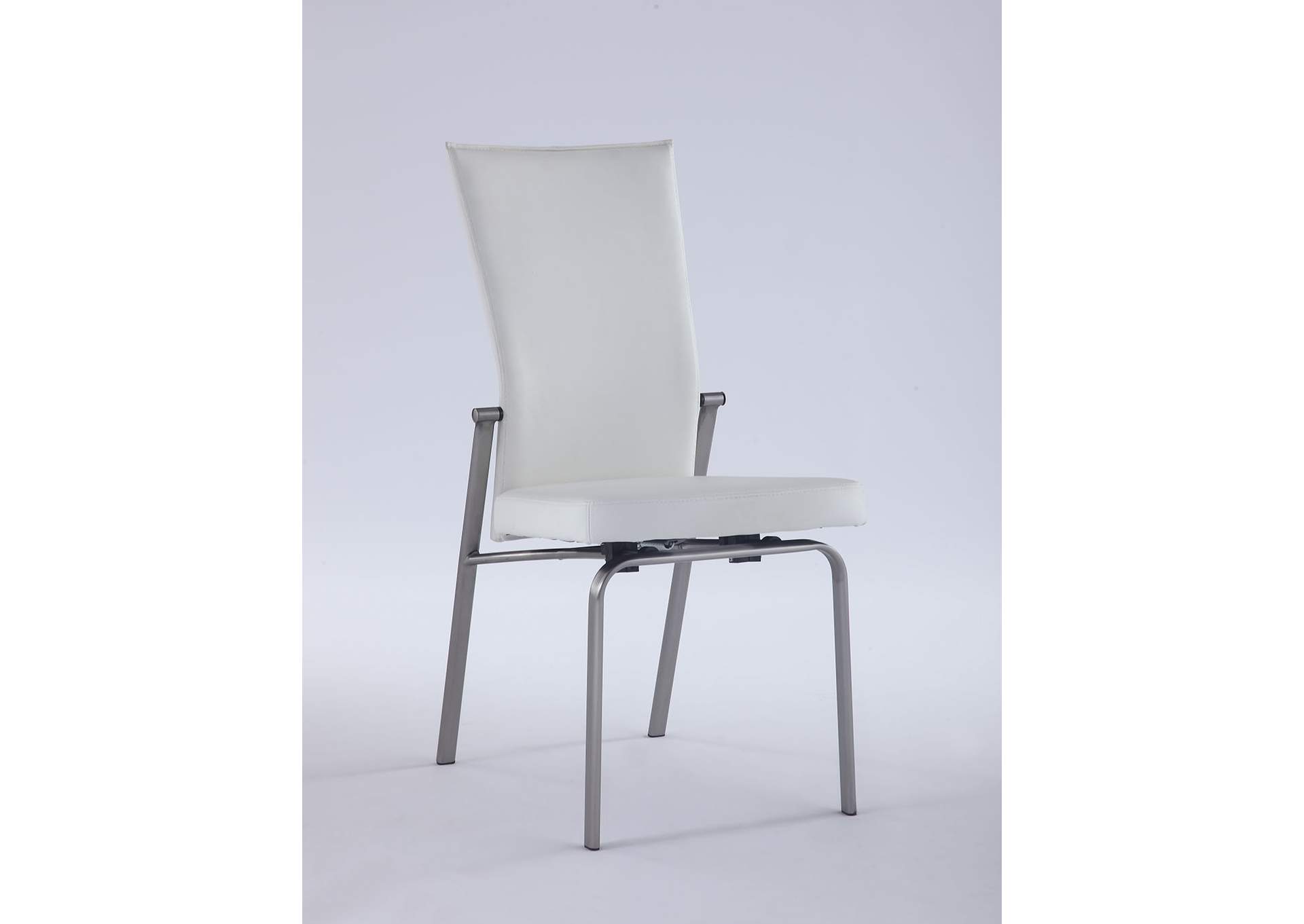 Contemporary Motion-Back Side Chair With Brushed Steel Frame image 1