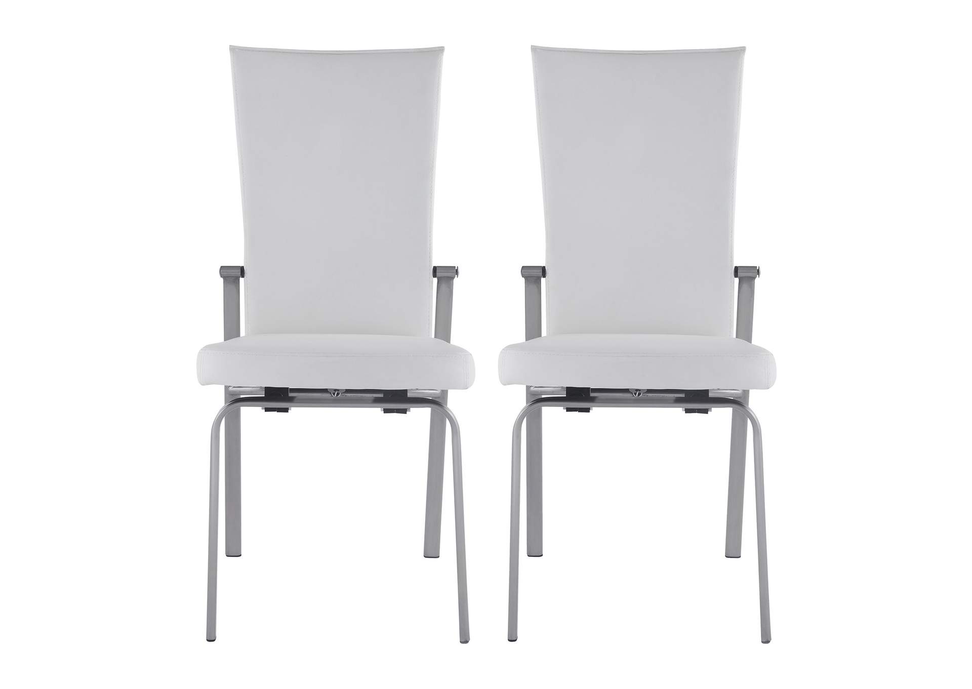 Contemporary Motion-Back Side Chair With Brushed Steel Frame image 9