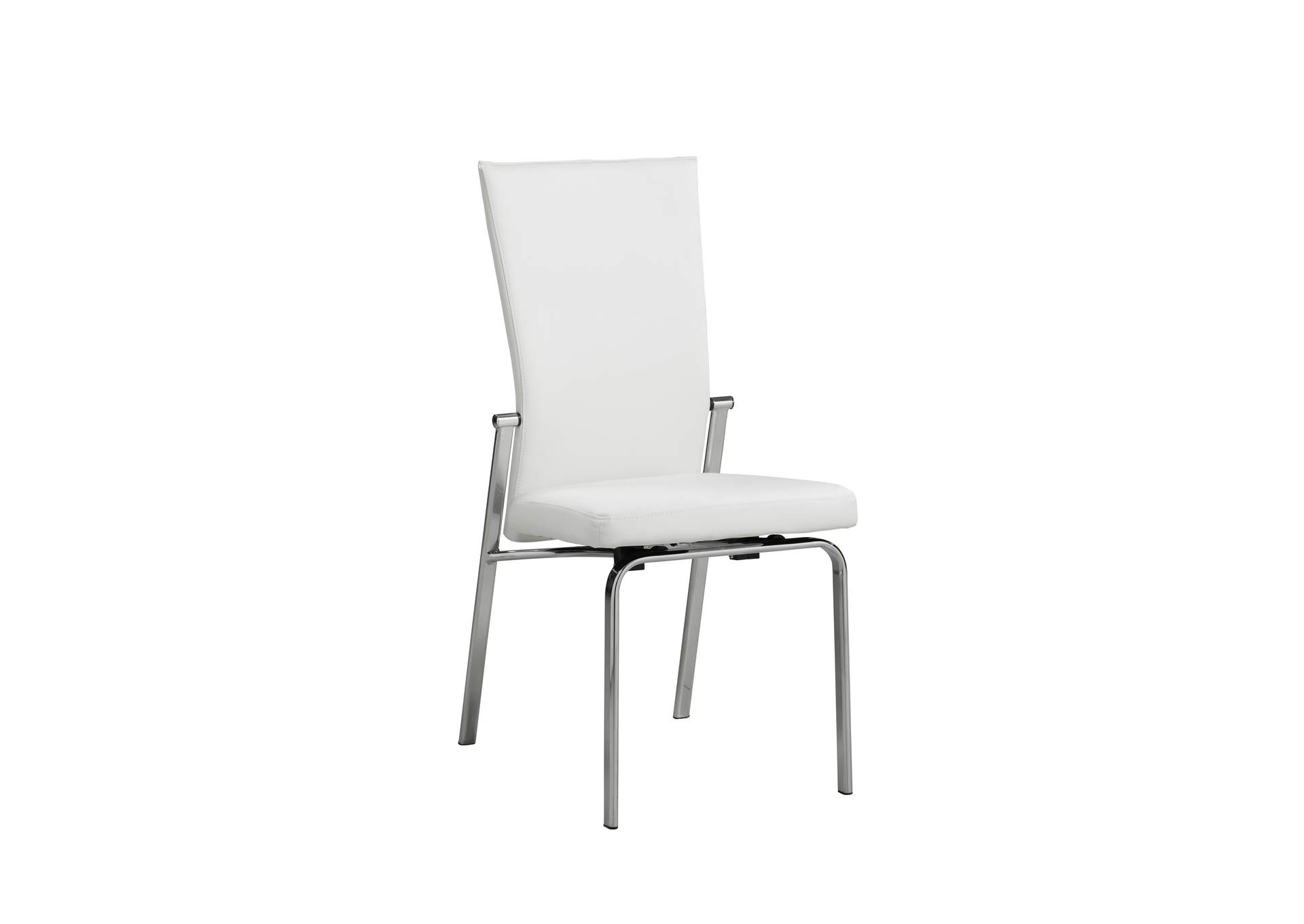 Contemporary Motion-Back Leather Upholstered Side Chair image 3