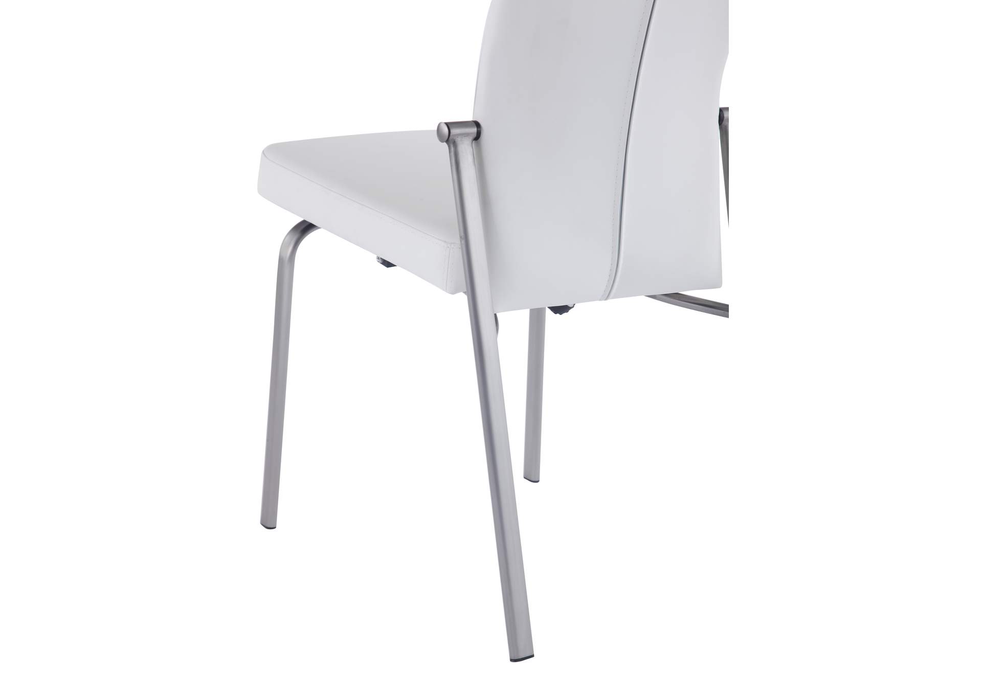 Contemporary Motion-Back Side Chair With Brushed Steel Frame image 8