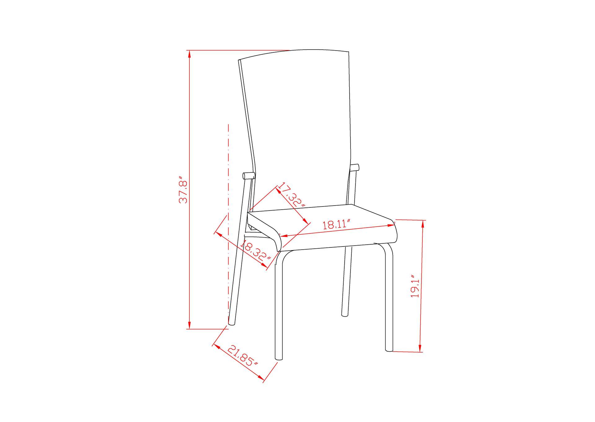 Contemporary Motion-Back Side Chair image 12