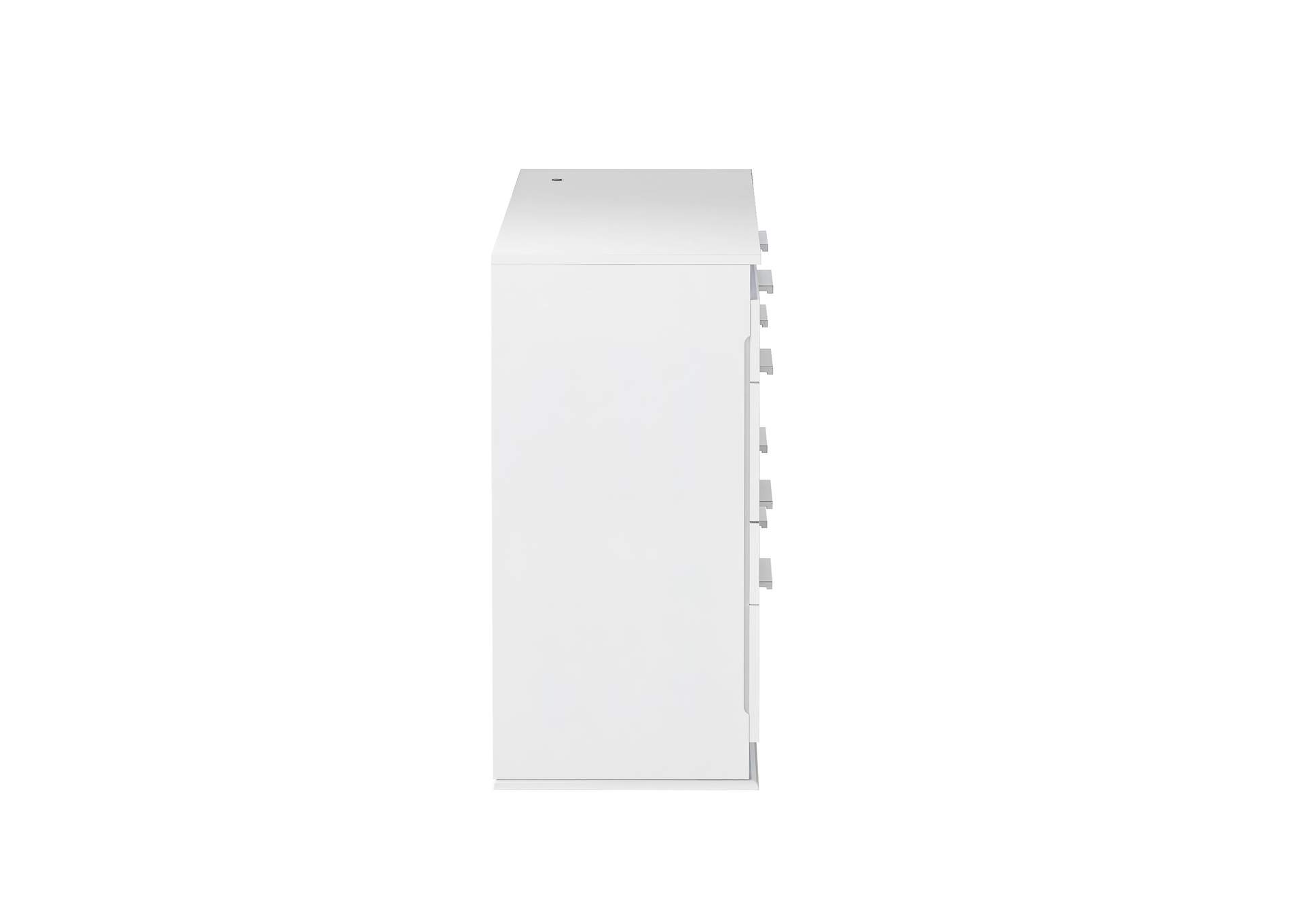 Modern Gloss White 8-Drawer Dresser image 5
