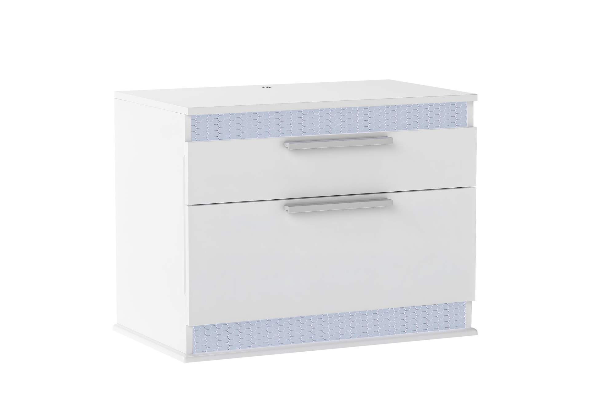 Modern High Gloss White 4 Pc. King Bedroom Set With Led Lighting image 7