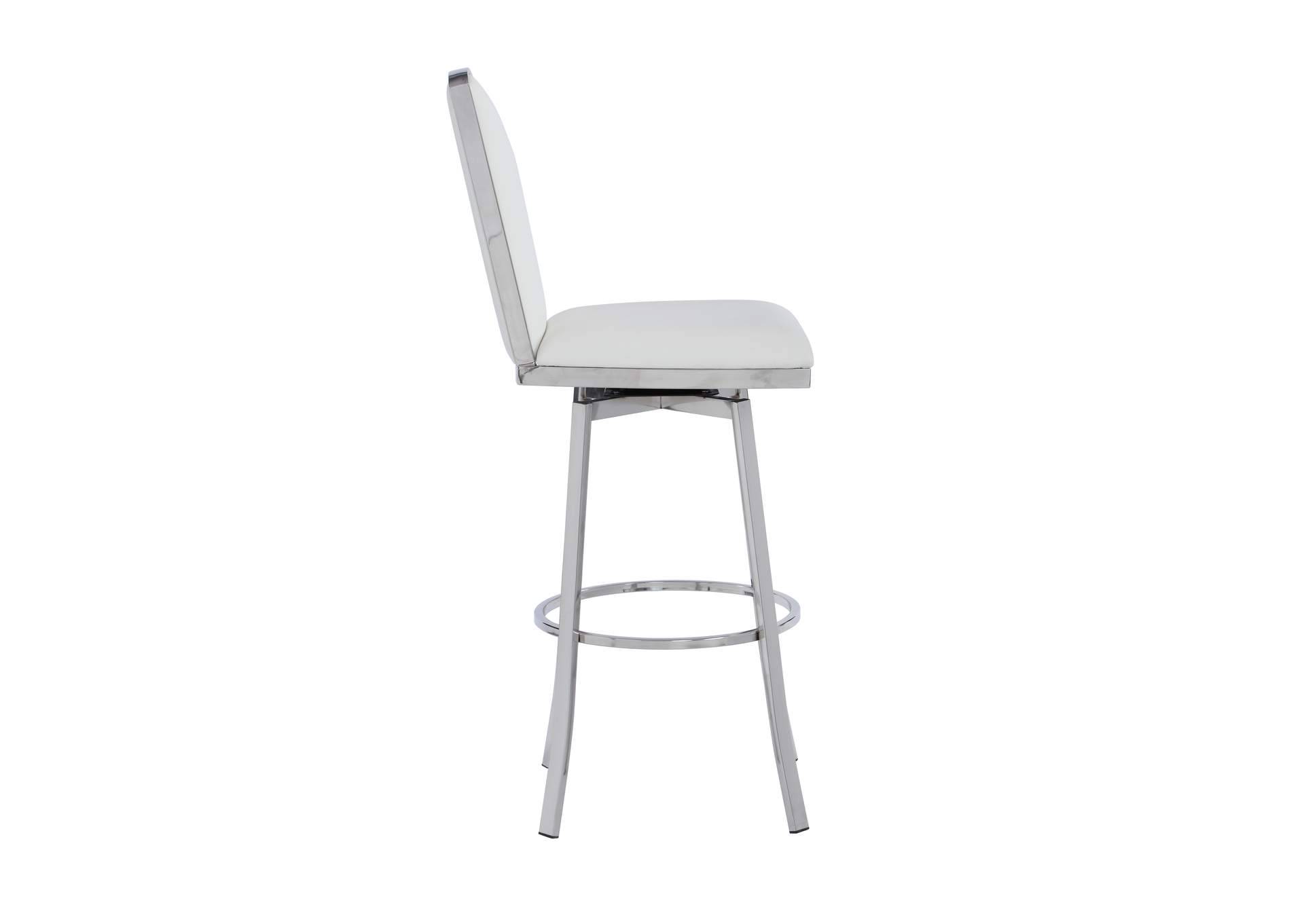 Contemporary Swivel Bar Stool With Design Back image 6