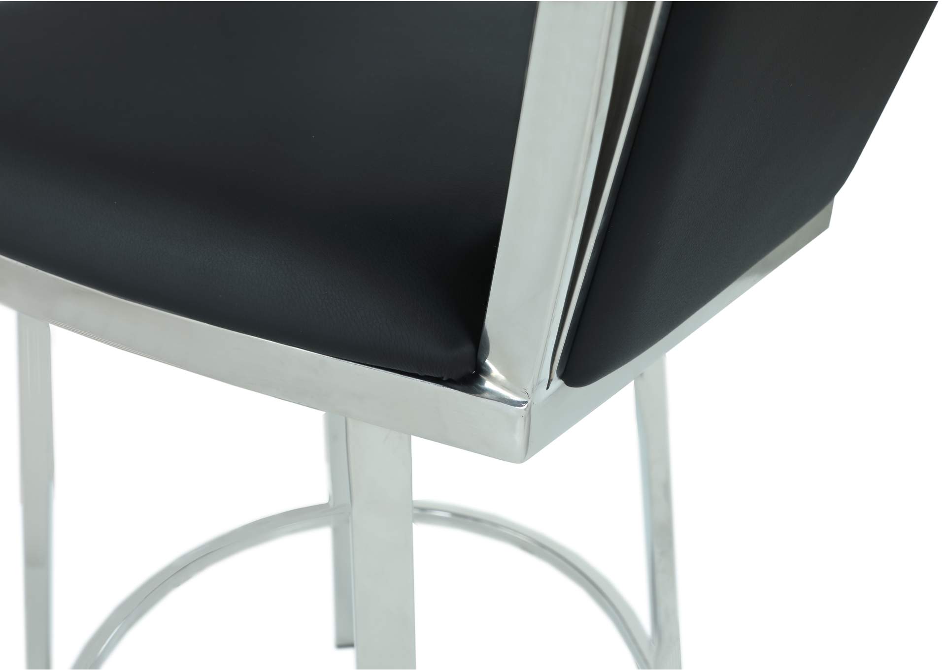 Contemporary Swivel Bar Stool With Design Back image 7