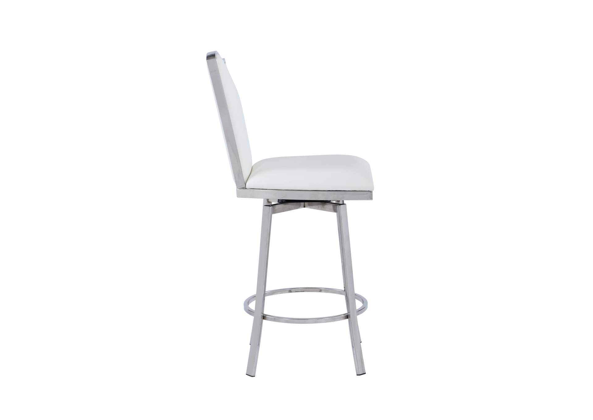 Contemporary Swivel Counter Stool With Design Back image 6