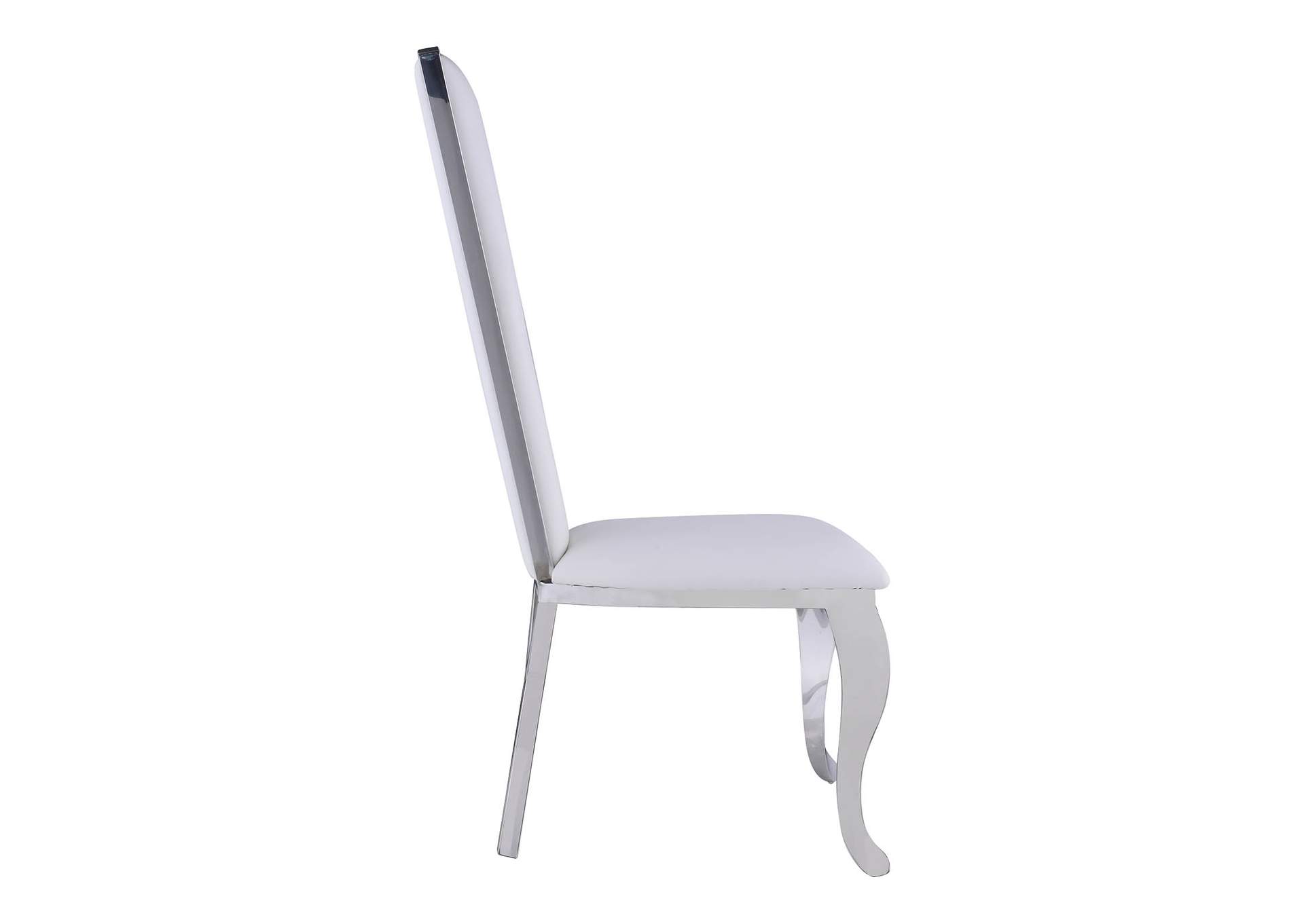 Contemporary Dining Set With Extendable Marble Table & 4 White Chairs image 13