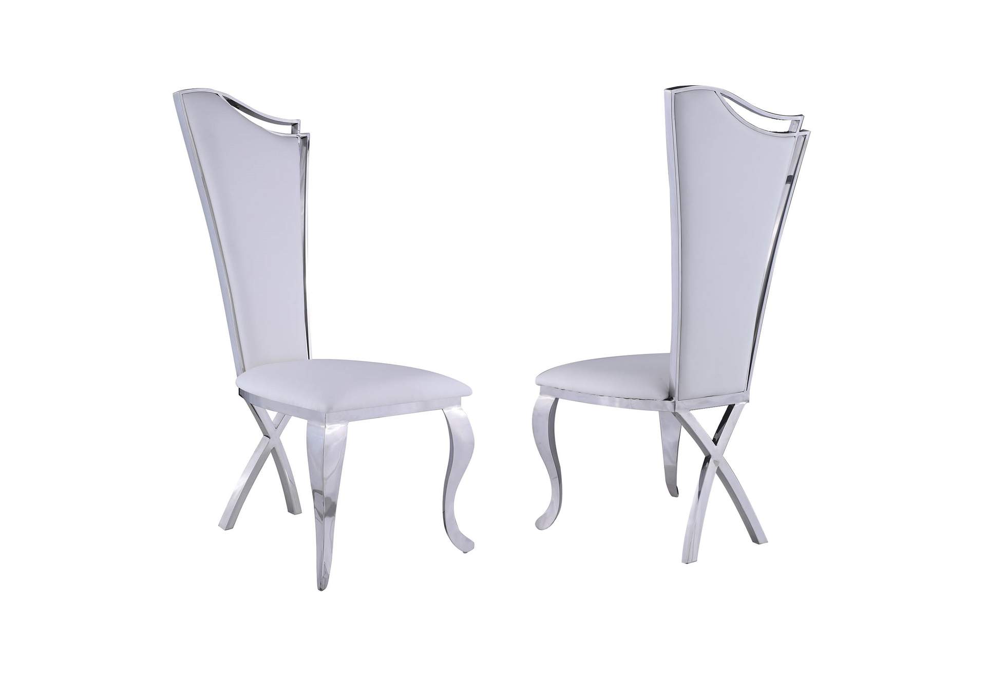 Contemporary Dining Set With Extendable Marble Table & 4 White Chairs image 9