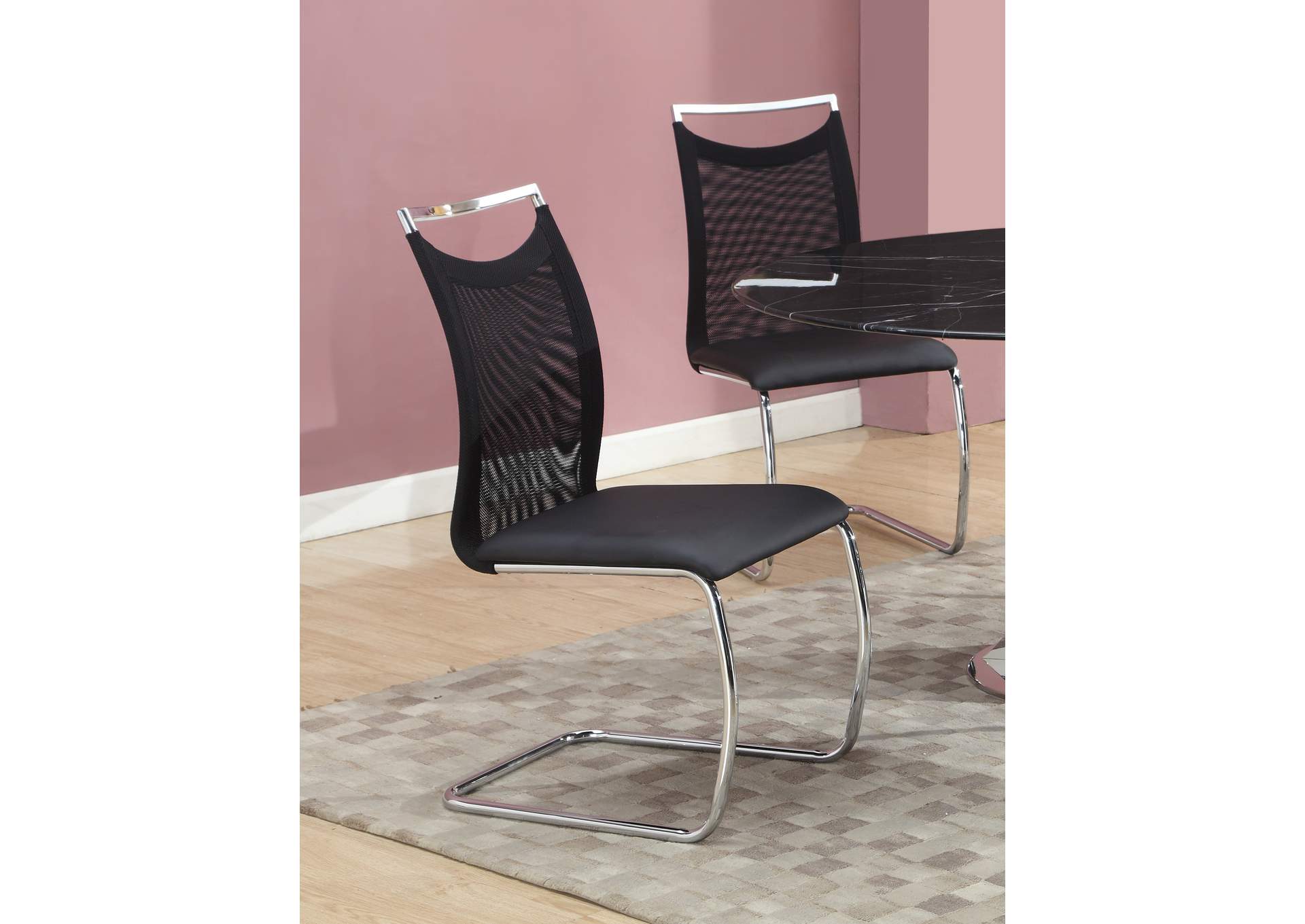 Meshed Back Cantilever Side Chair image 11
