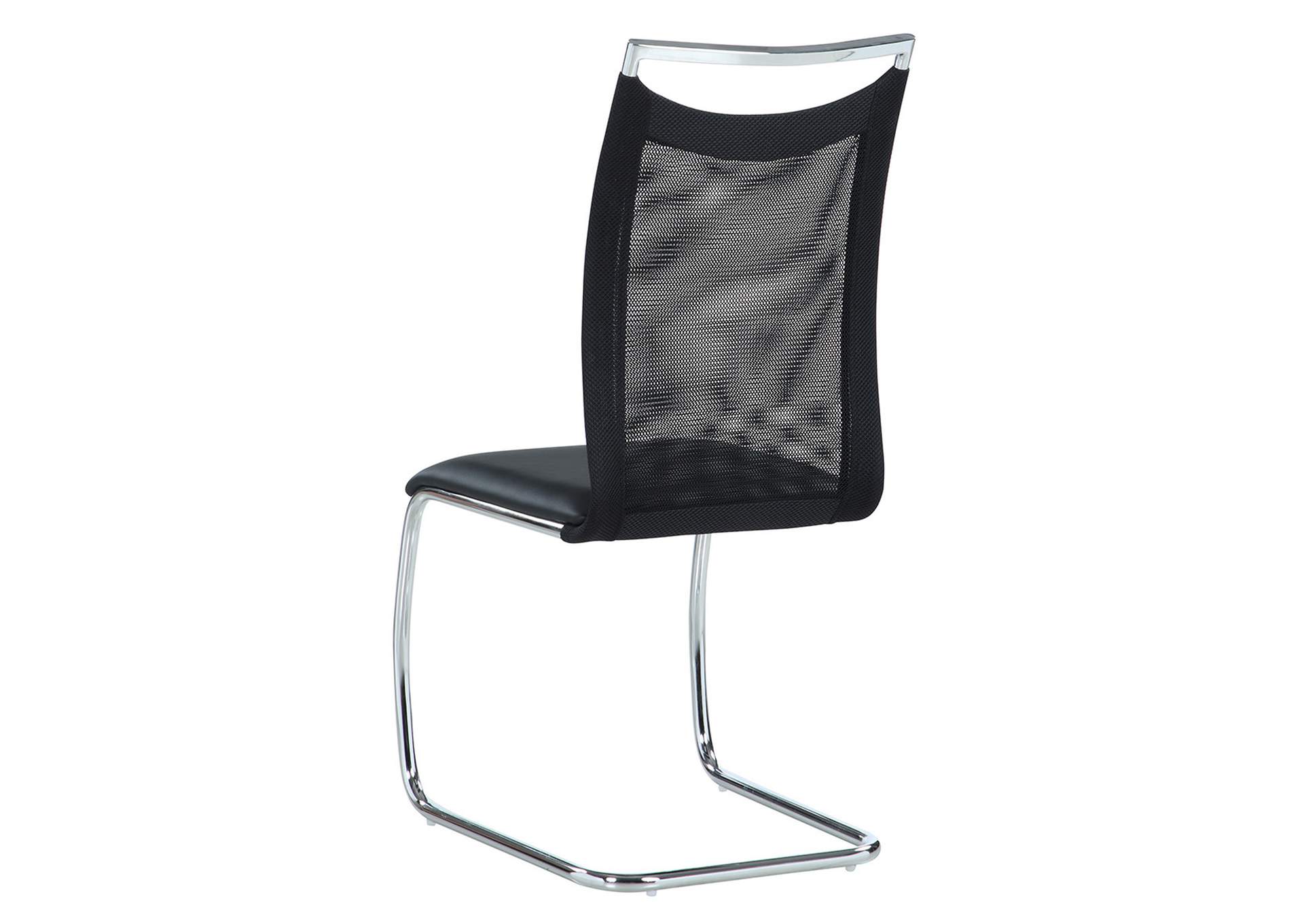 Contemporary Dining Set With Extendable Table & 4 Cantilever Mesh Chairs image 8