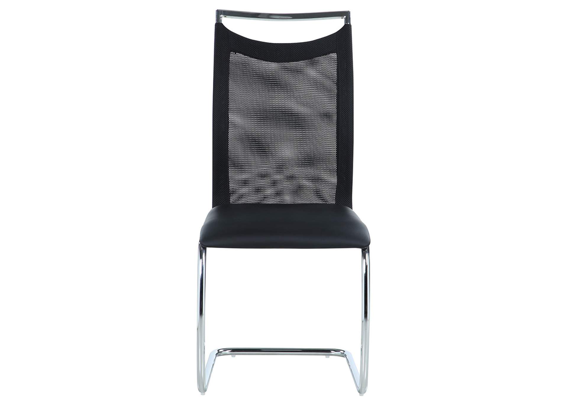 Contemporary Dining Set With Extendable Table & 4 Cantilever Mesh Chairs image 10
