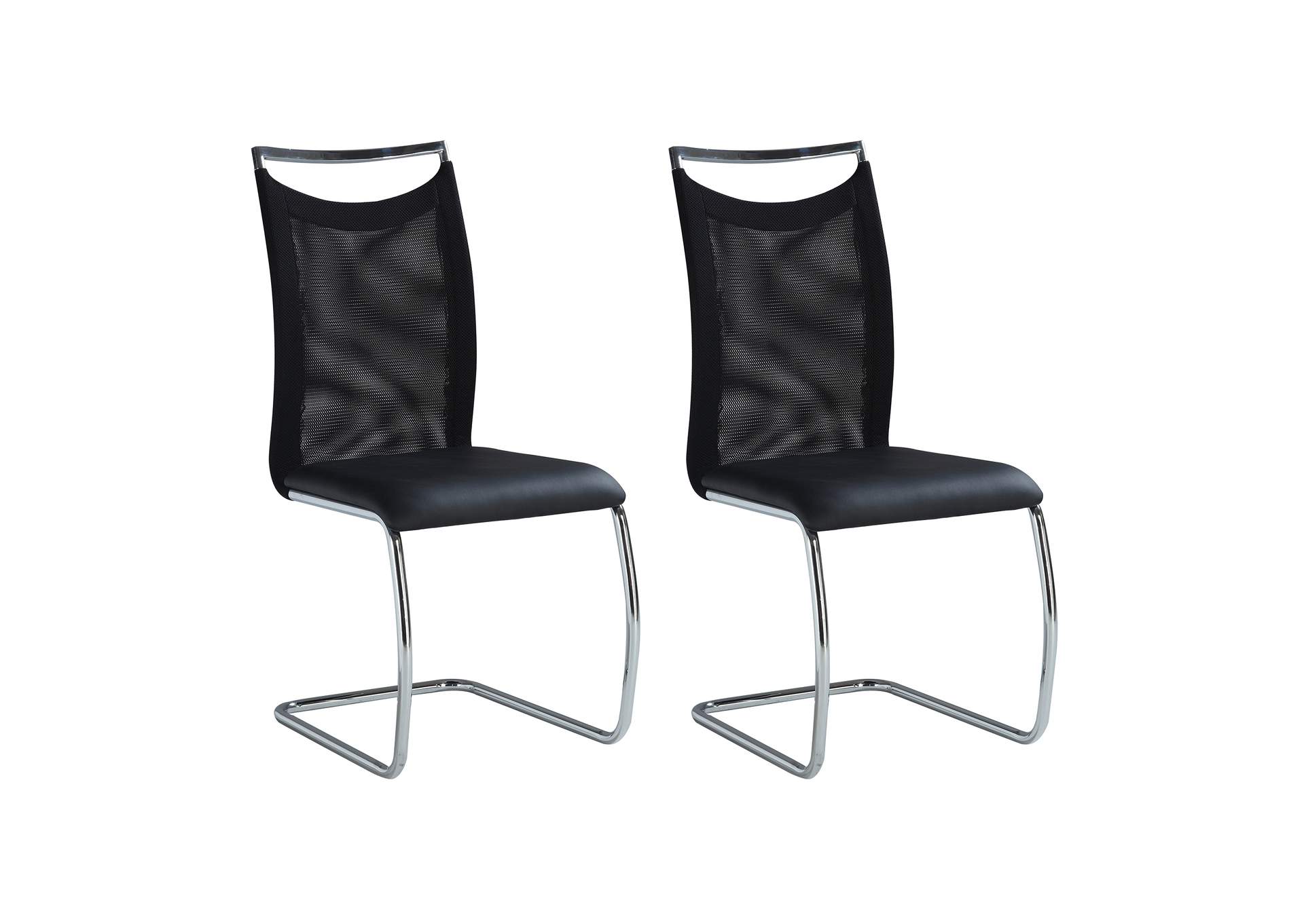 Contemporary Dining Set With Extendable Table & 4 Cantilever Mesh Chairs image 11