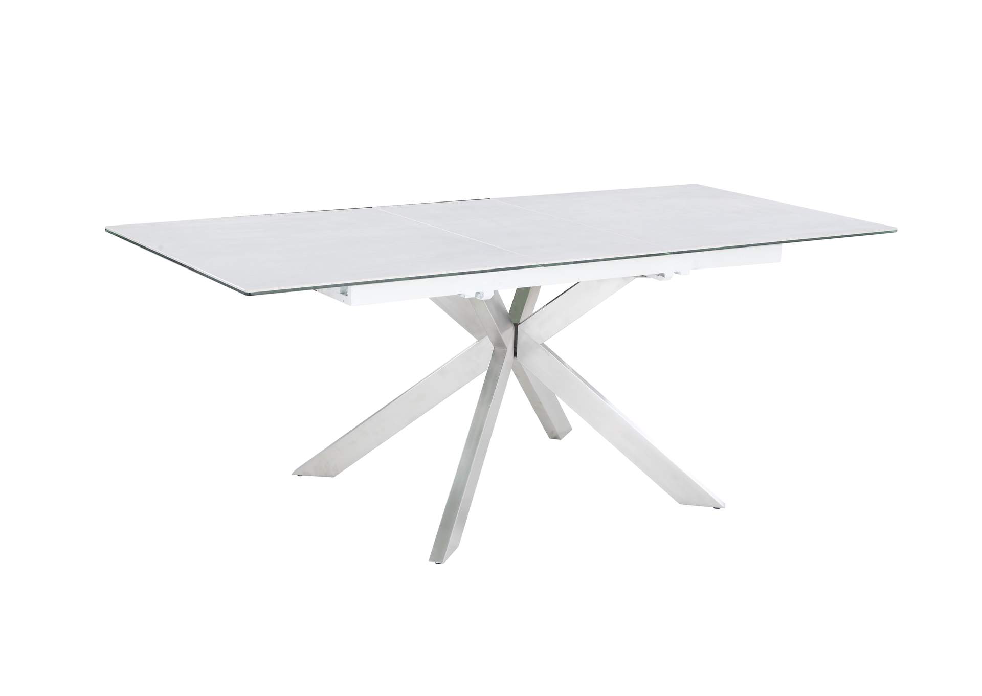 Dining Set With Pop-Up Extendable Ceramic Top Table & 4 Cantilever Chairs image 6