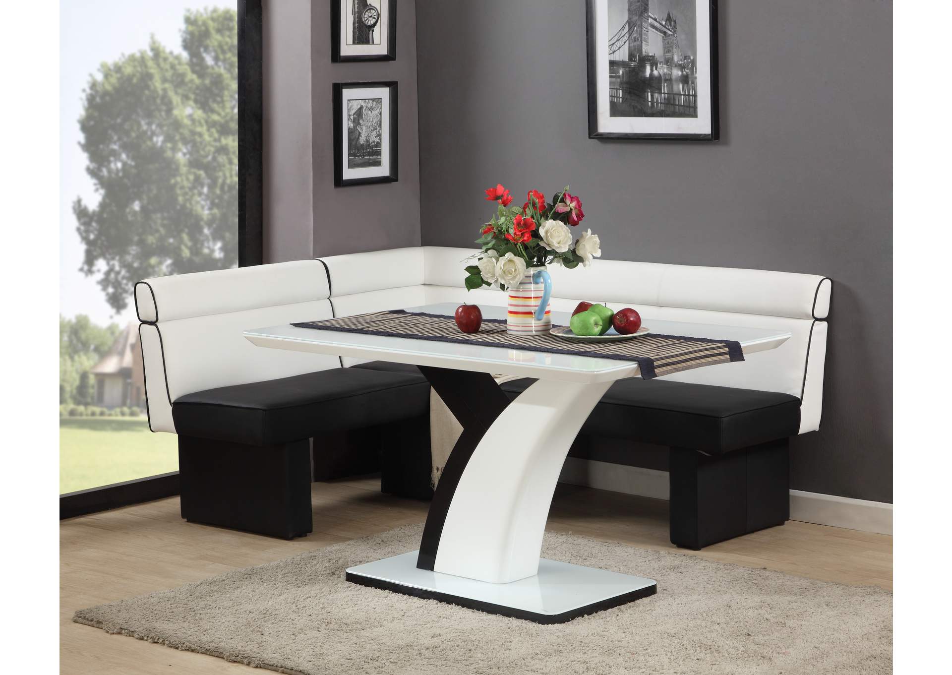 2-Tone Upholstered Reversible Nook image 1