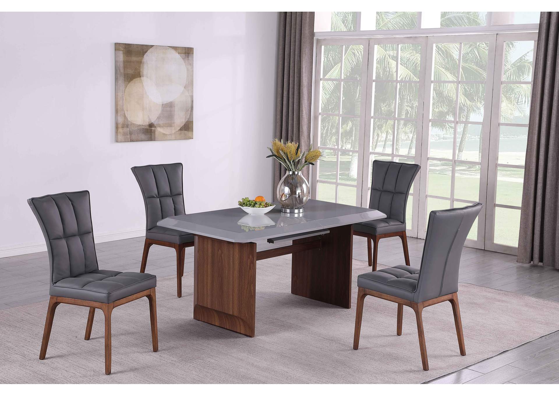 Modern Tufted Side Chair With Solid Wood Frame image 1