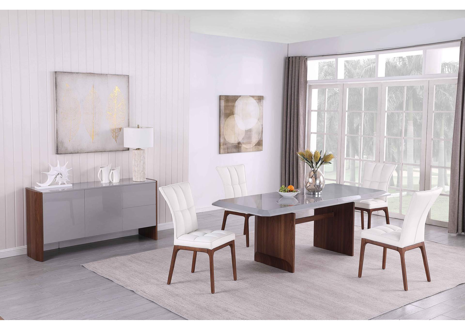 Modern Tufted Side Chair With Solid Wood Frame image 1