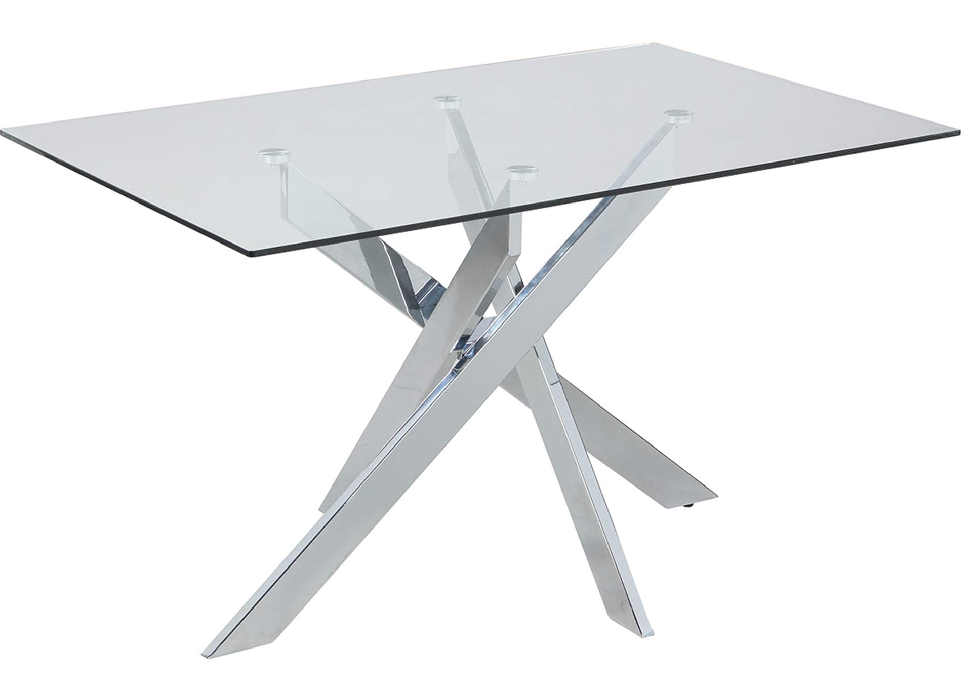 Dining Set With Glass Top Table & 4 Cantilever Side Chairs image 4