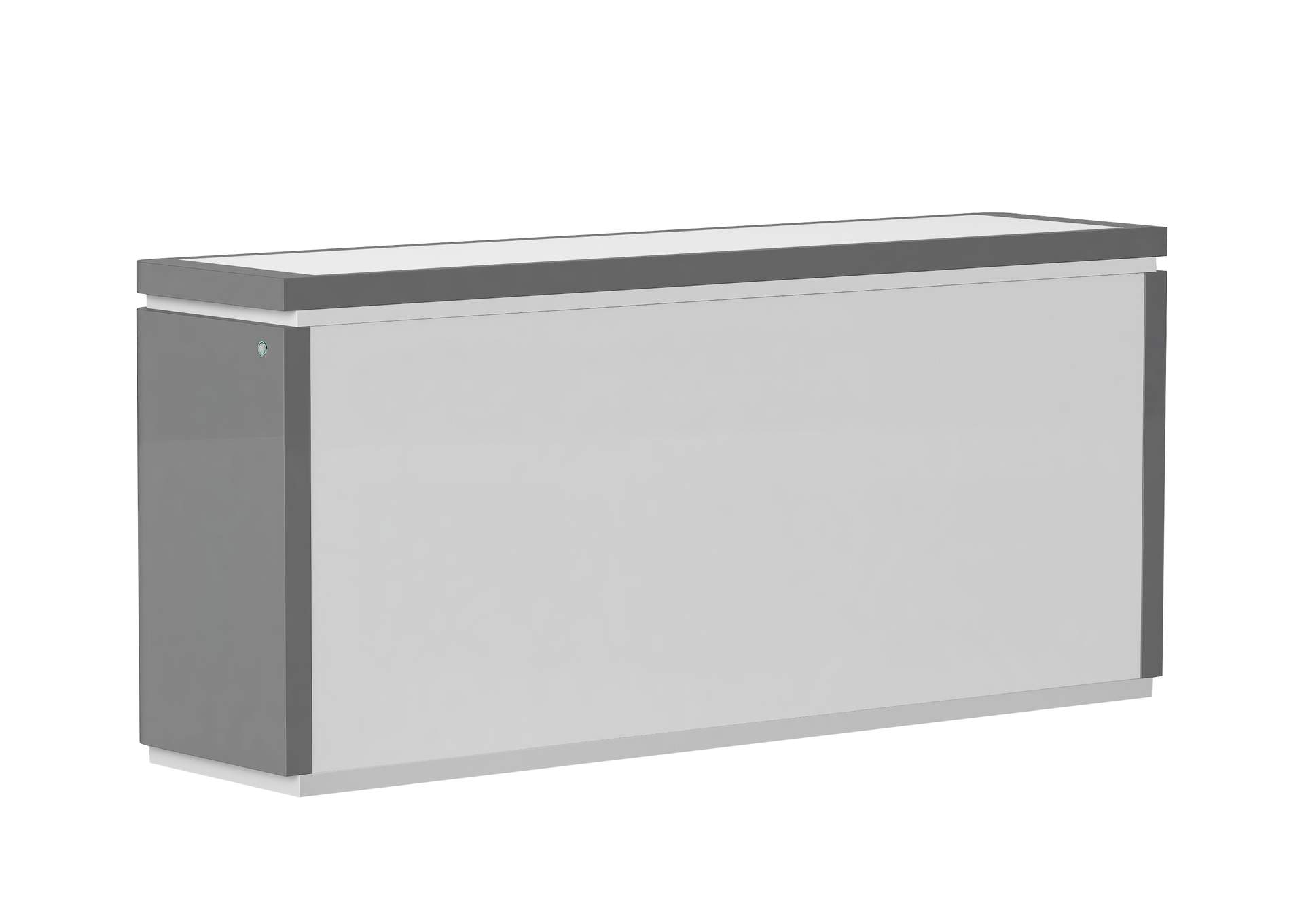 2-Tone Contemporary Buffet With Tinted Glass Doors & Led Light image 6
