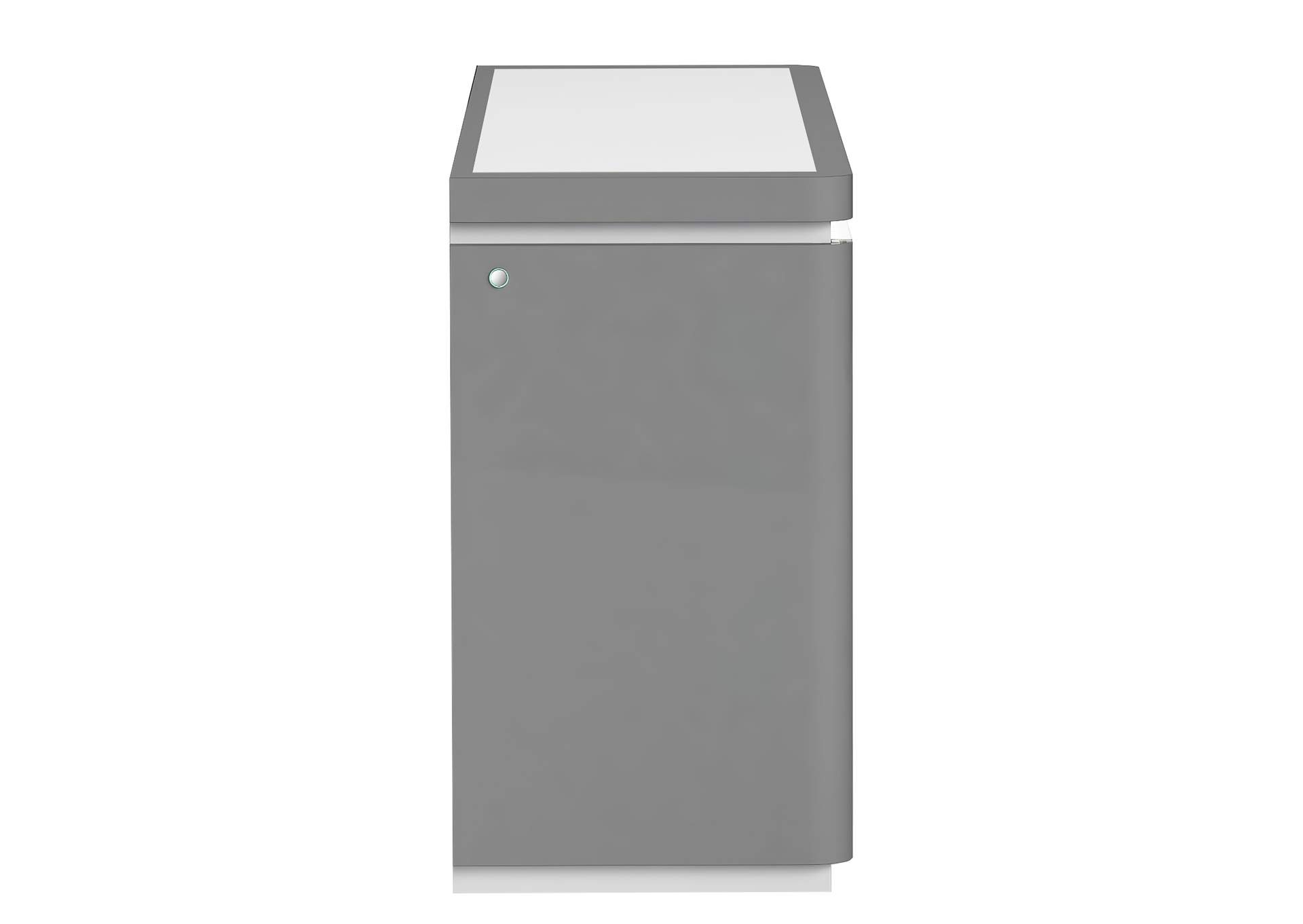 2-Tone Contemporary Buffet With Tinted Glass Doors & Led Light image 7