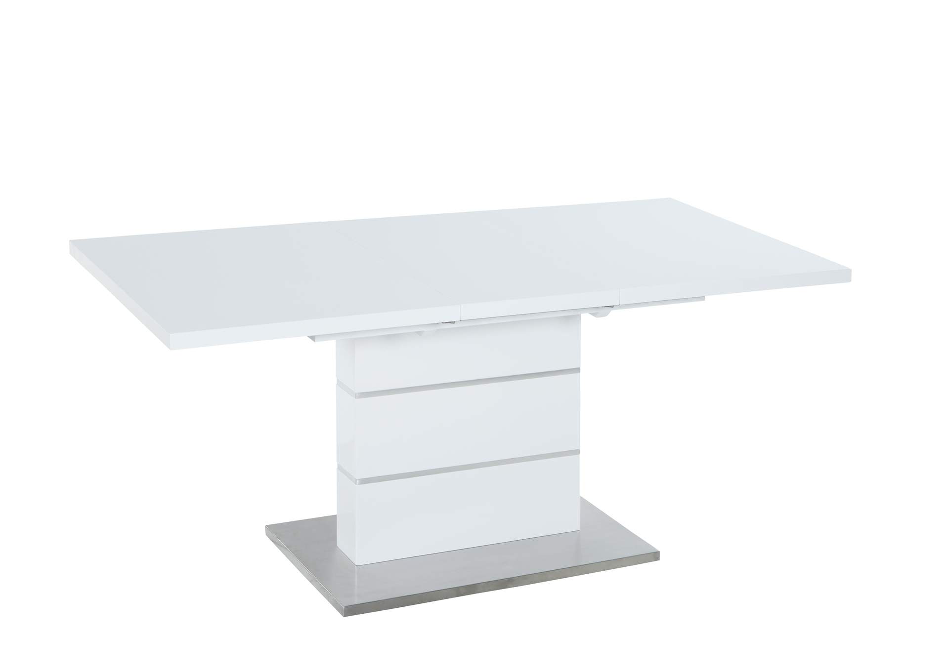 Contemporary Extendable White Dining Table image 1