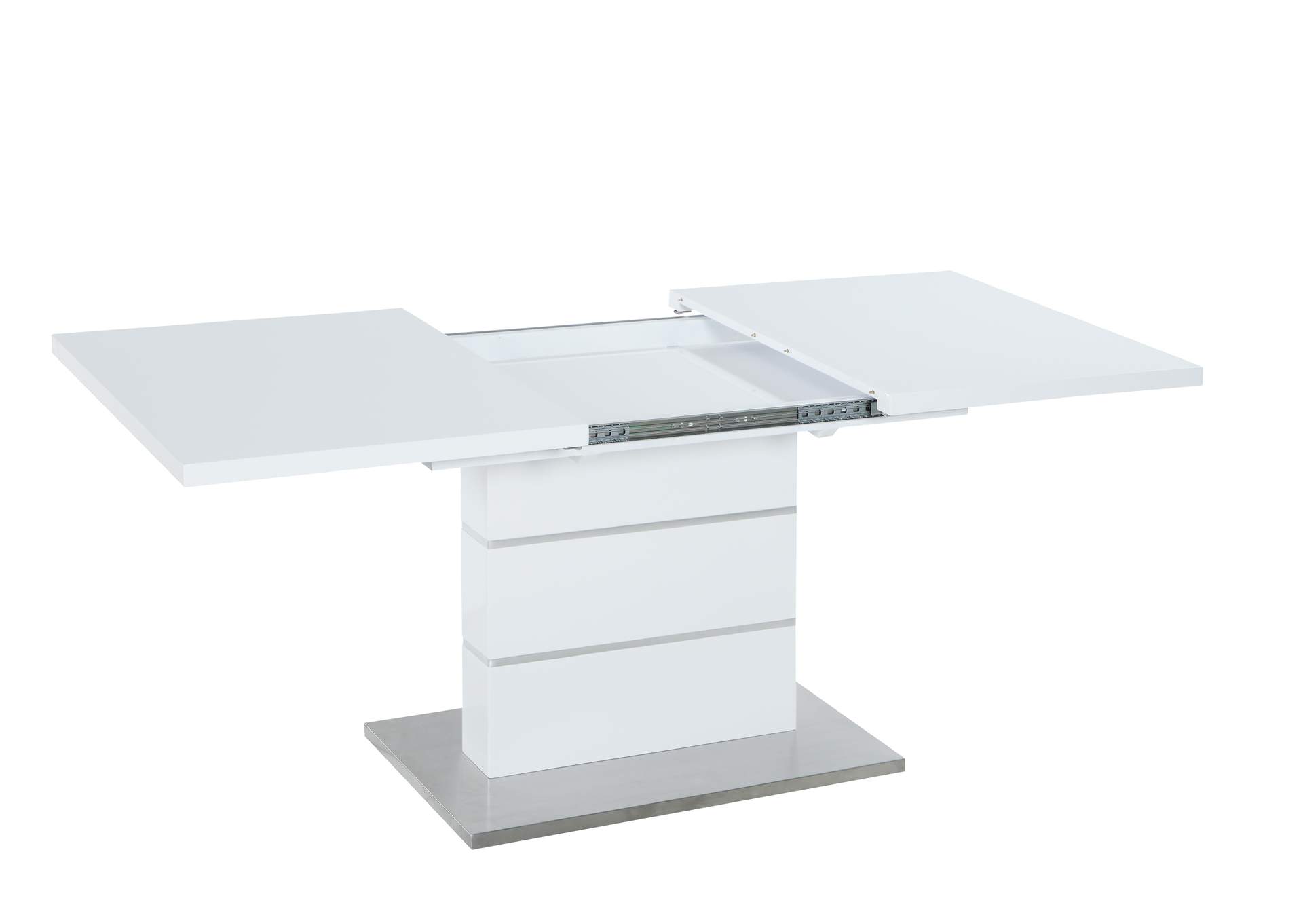 Contemporary Extendable White Dining Table image 4