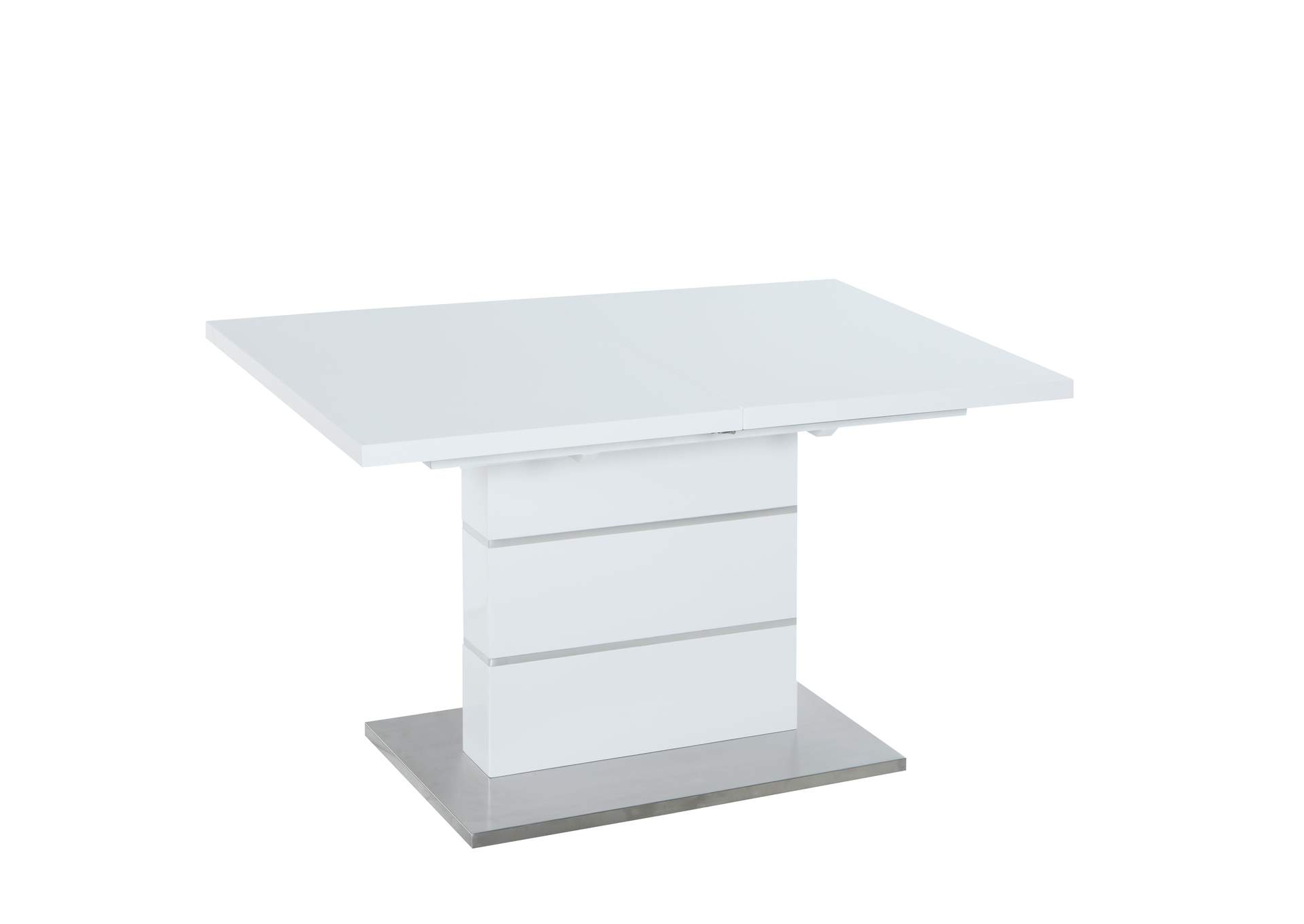 Contemporary Extendable White Dining Table image 5